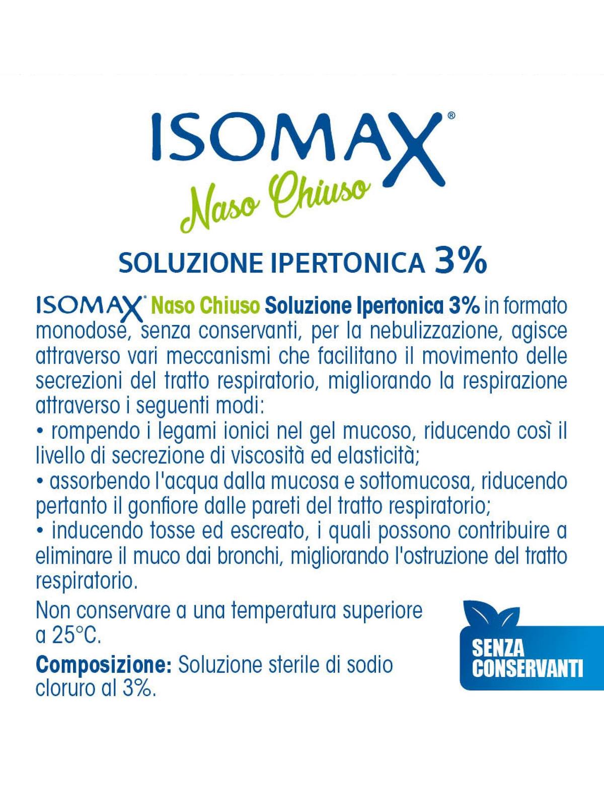 Isomax flaconcini ipertonici 20 fl x 0,5ml - 