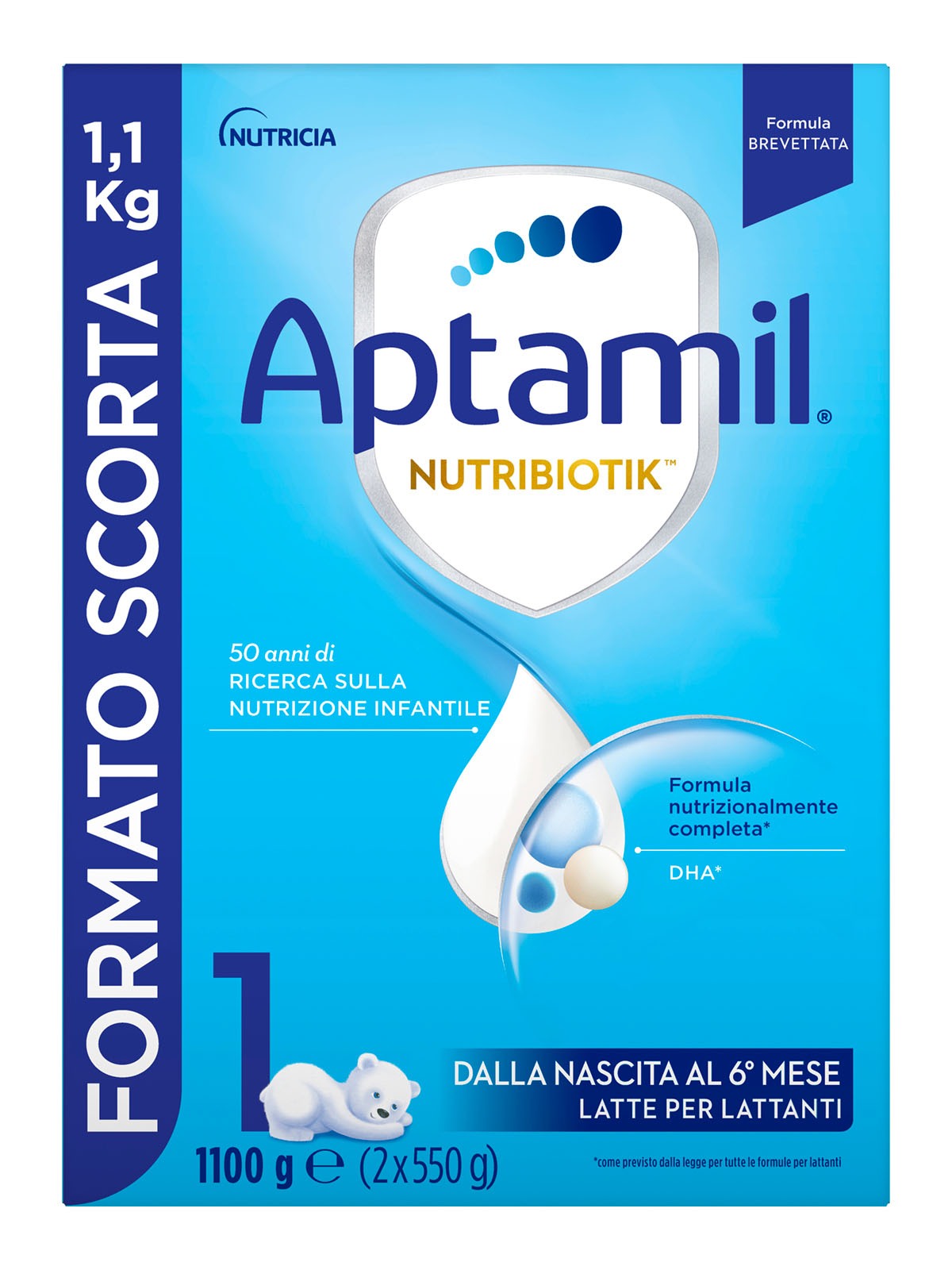 Aptamil - nutrobiotik 1 latte di partenza in polvere 1100gr-rc - Aptamil