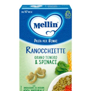 Mellin - la pasta dei bimbi 100% naturale ranocchiette con farina grano tenero e spinaci 280g - Mellin