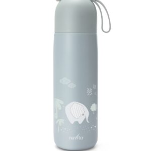 Borraccia termica con manico in silicone 400ml azzurro - 4435 - Nuvita