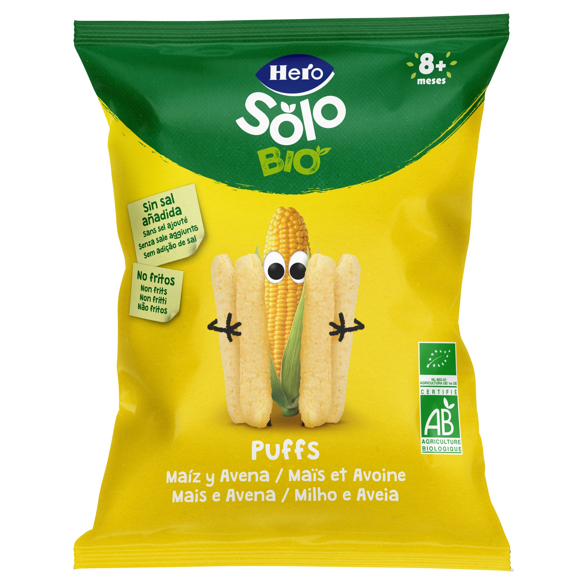 Hero - hero solo snack puff avena mais 1x25gr - Hero