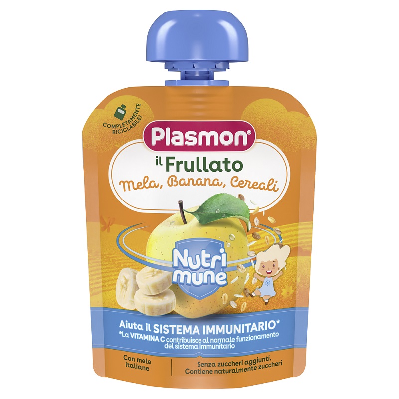 Plasmon il frullato mela, banana, cereali - 85g - Plasmon