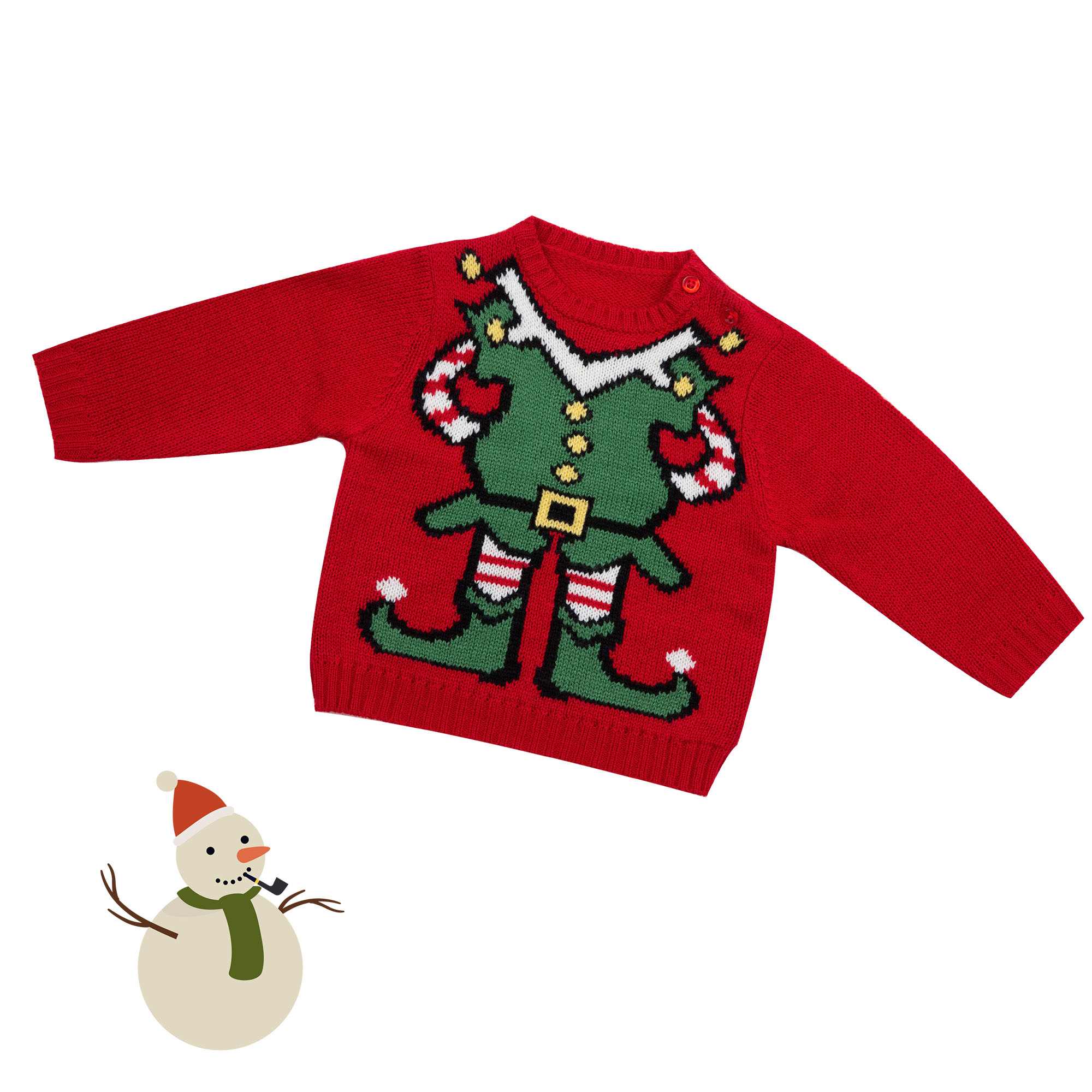 Mawi maglia tricot folletto natalizio - Mawi