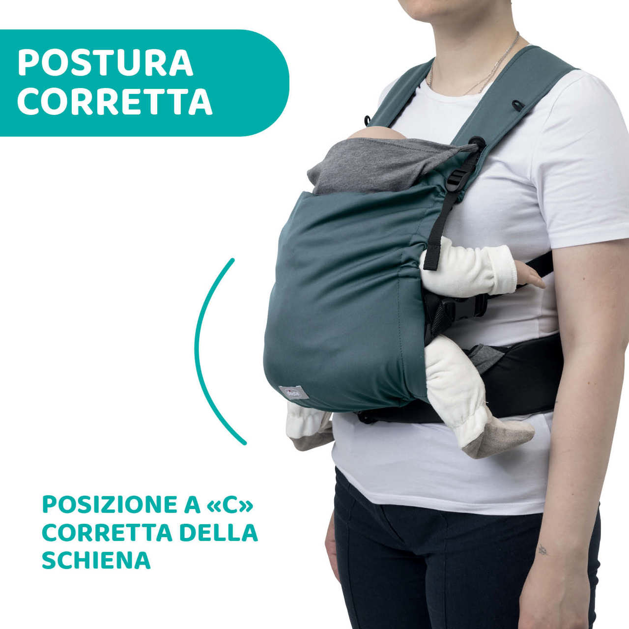 Rawstyle Marsupio Per Bambini (3-7 Anni) Cintura Regolabile 55-80 Cm, Modello 17, 26x10 Cm, Poliestere