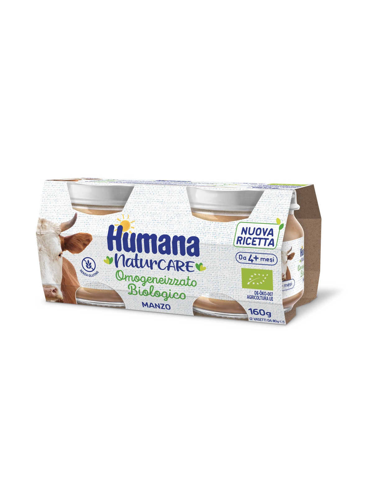 Humana omo manzo biologico 2x80g - Humana