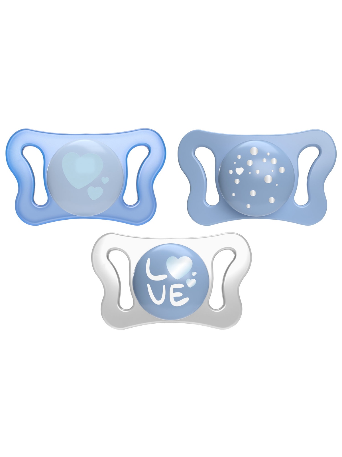 Chicco physioforma micrò blue, silicone, 0-2 mesi, 2 pezzi - Chicco