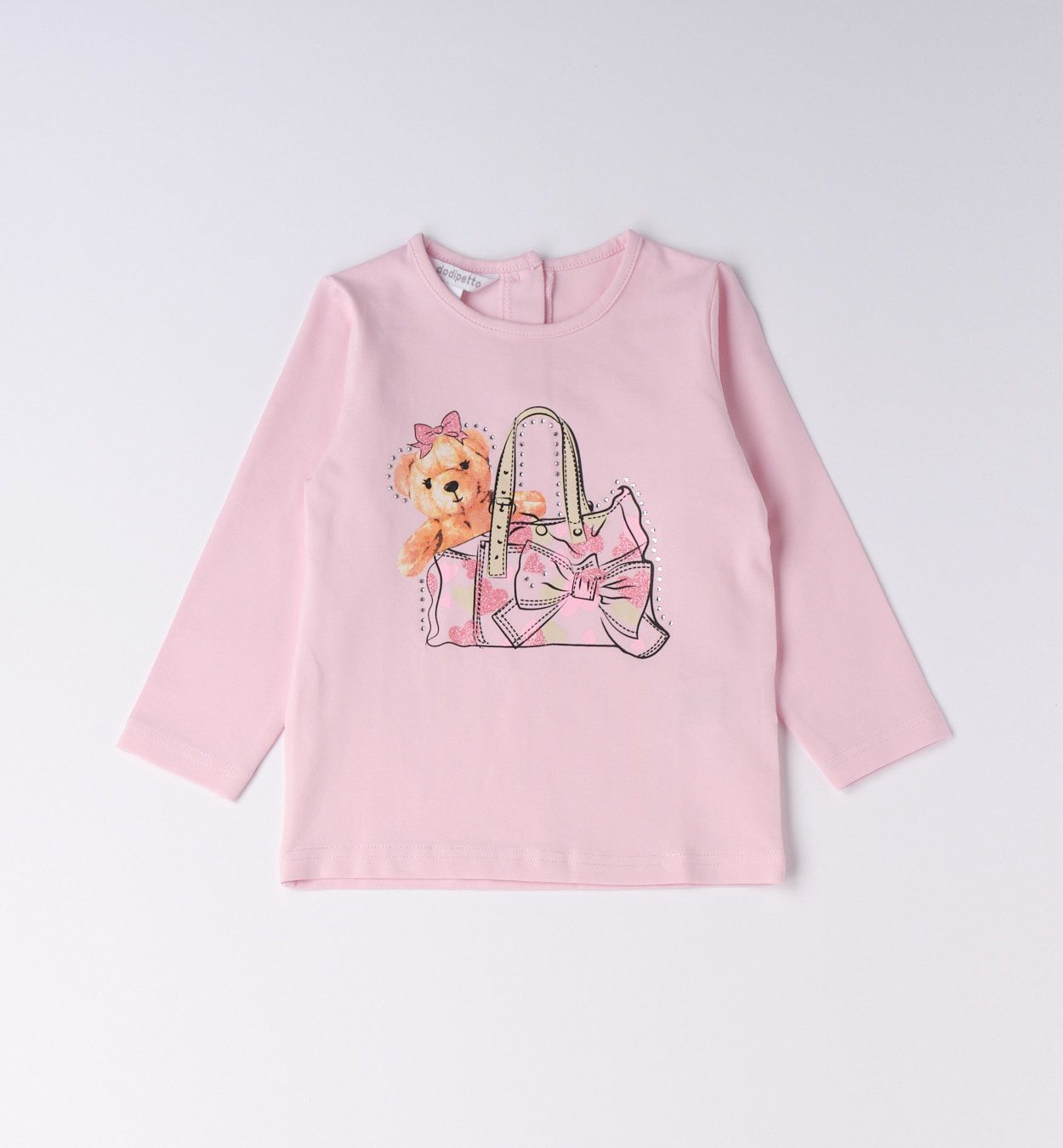 Dodipetto girocollo ml rosa st orsetto con borsa - Dodipetto