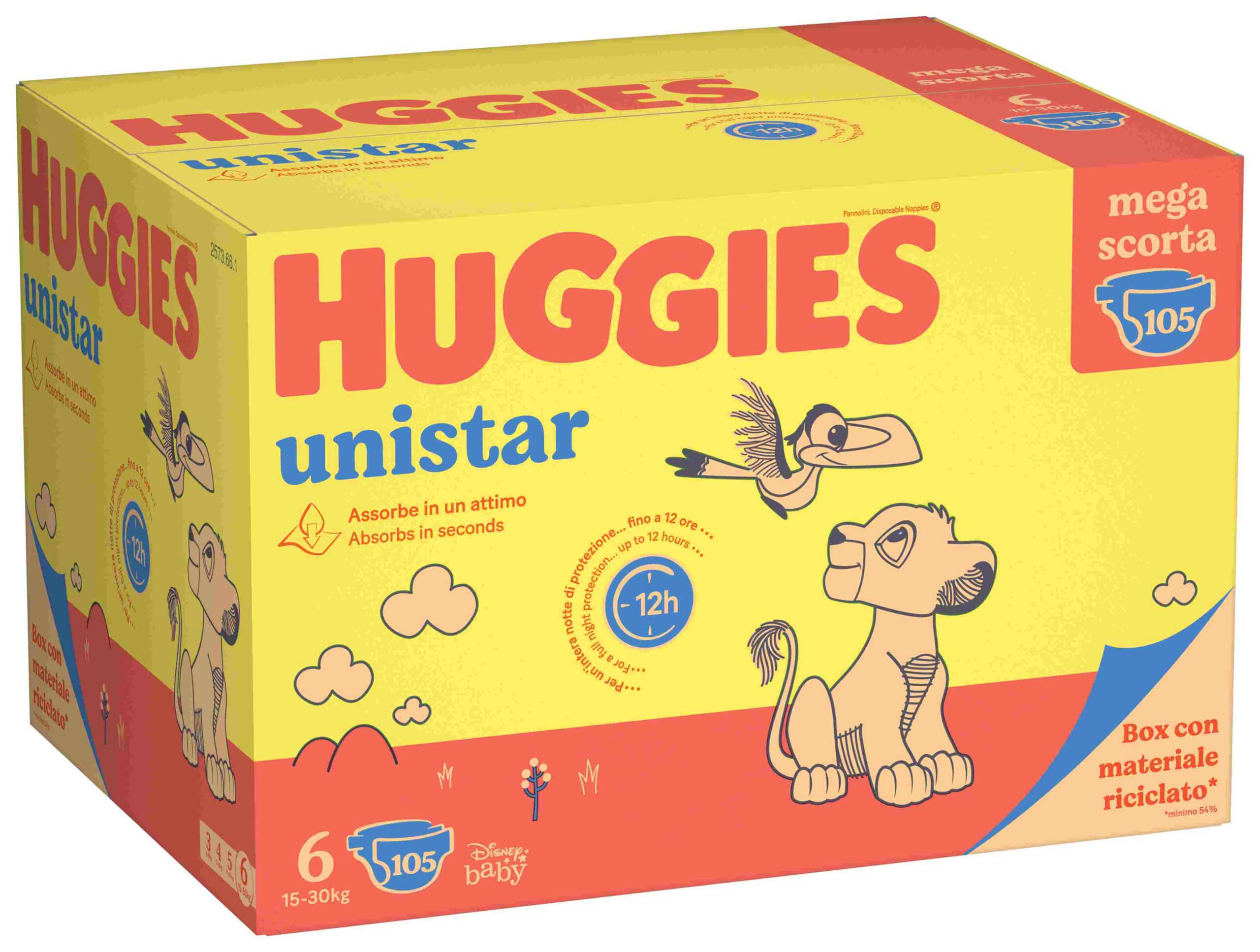 Huggies unistar mega pack tg.6 105 (35x3) pezzi