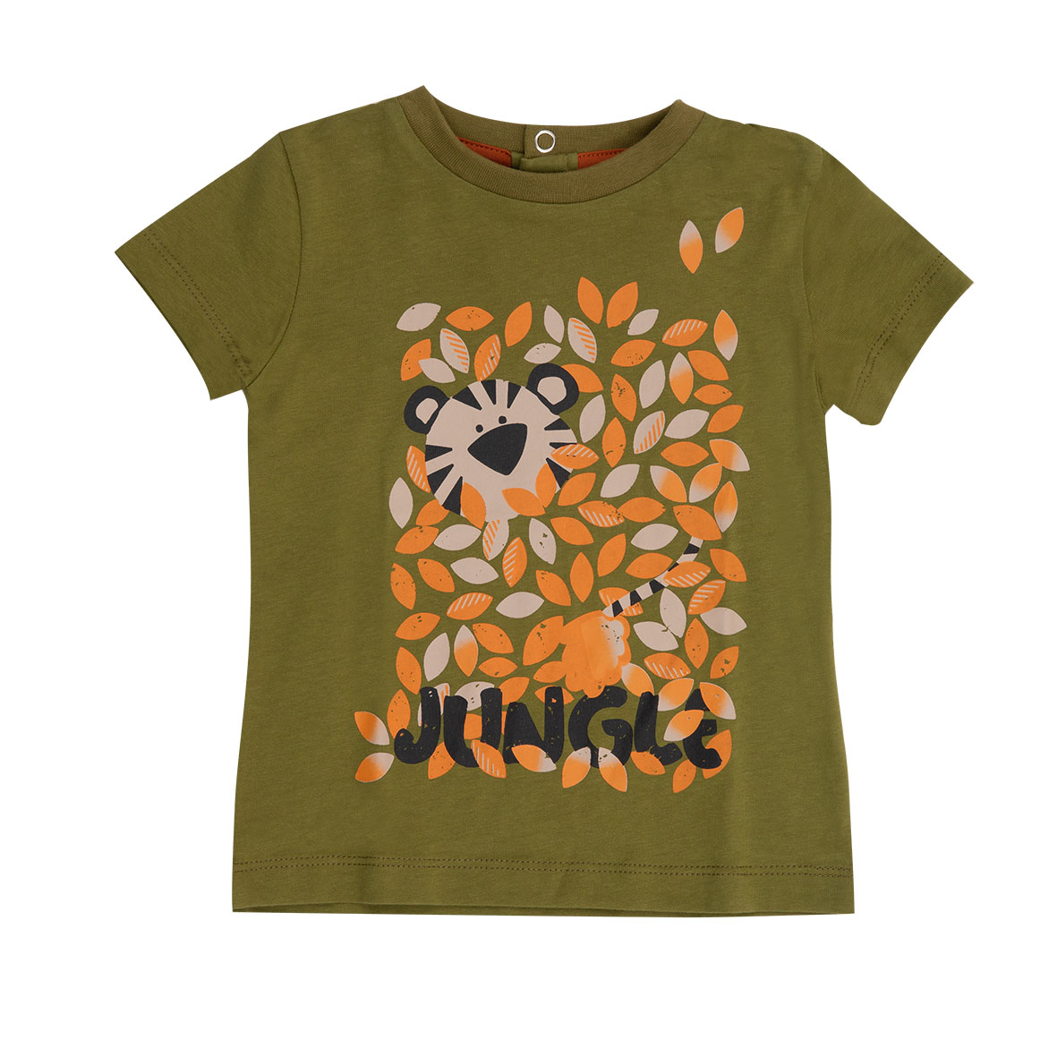 Mawi tshirt manica corta  stampa tigre e foglie - Mawi