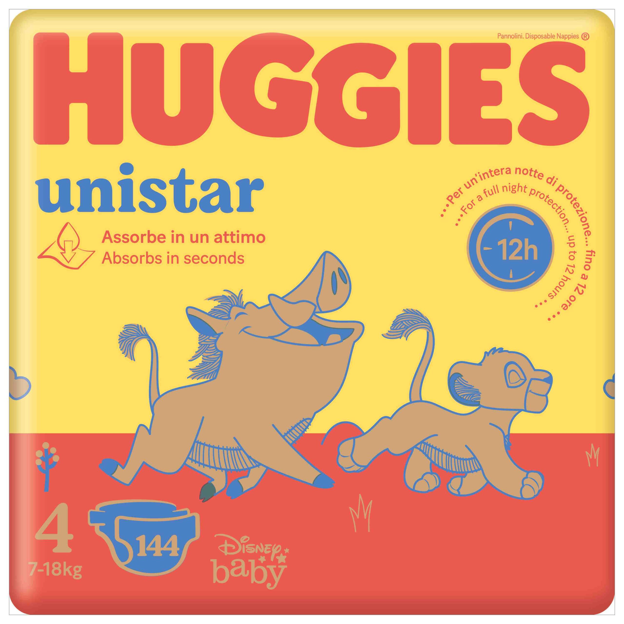Huggies unistar mega pack tg.4 144 (48x3) pezzi - Huggies