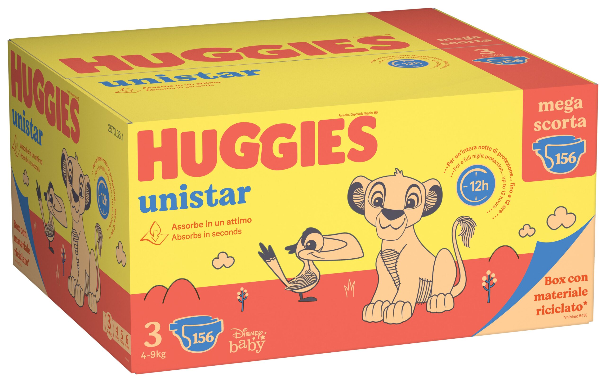 Huggies unistar mega pack tg.3 156 (52x3) pezzi