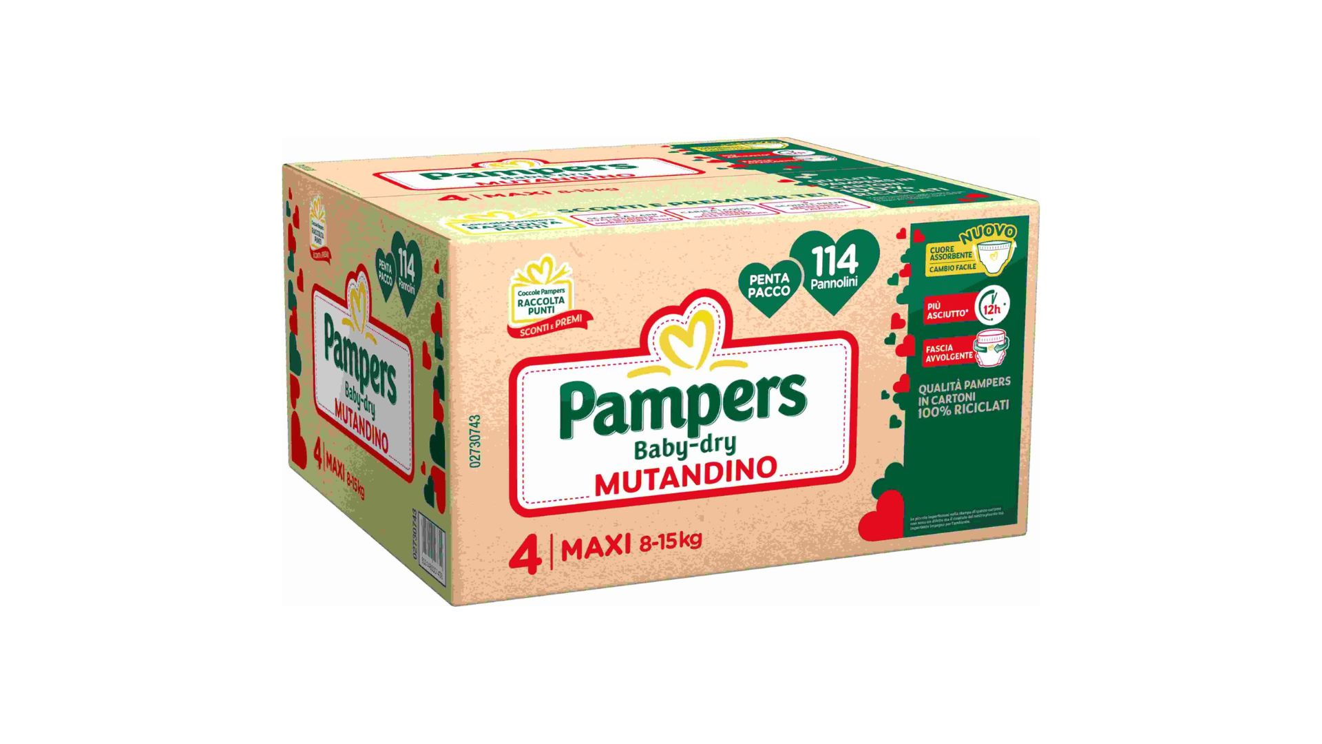 Pampers baby-dry mutandino penta maxi 114 pz - Pampers