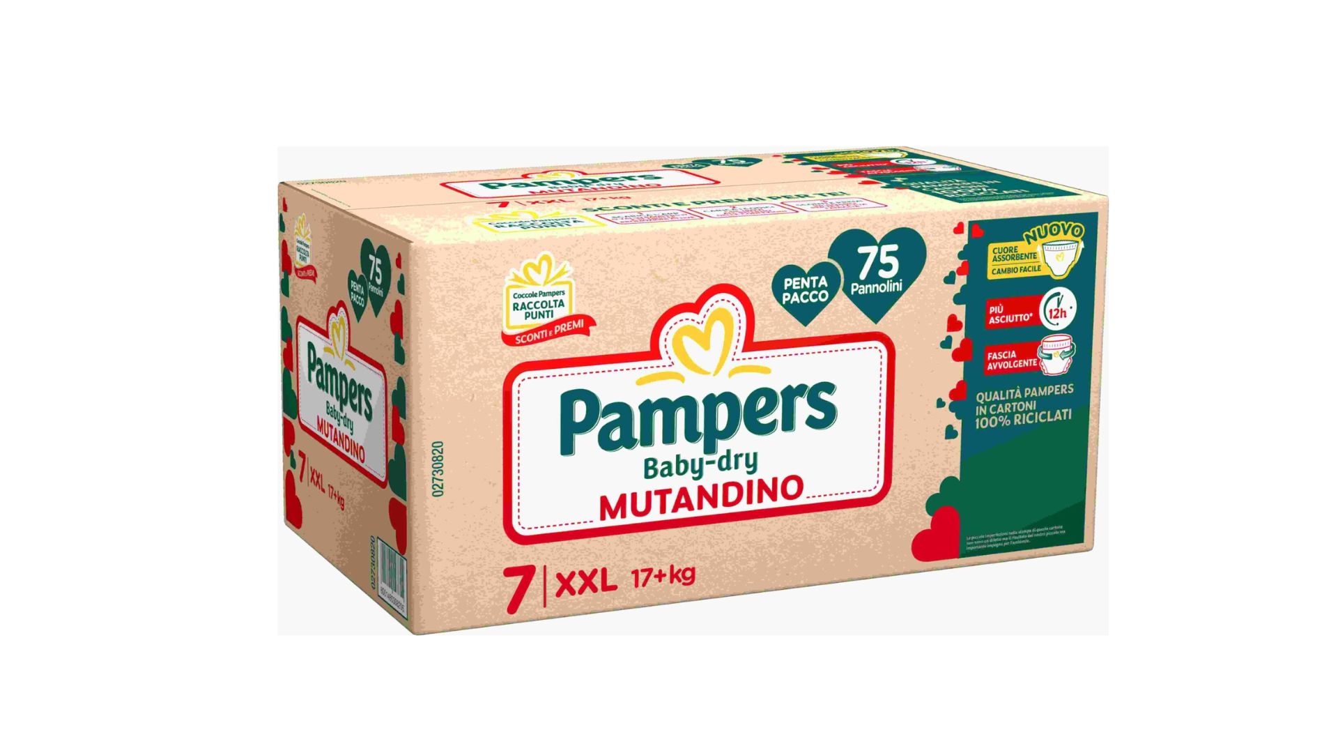 Pampers baby-dry mutandino penta xxl 75 pz - Pampers