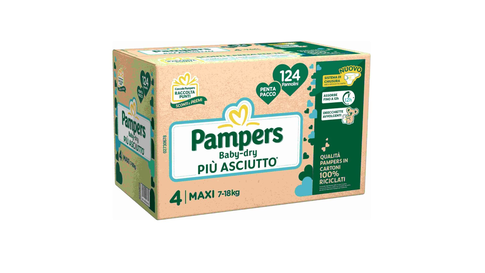 Pampers baby-dry penta maxi 124 pz - Pampers
