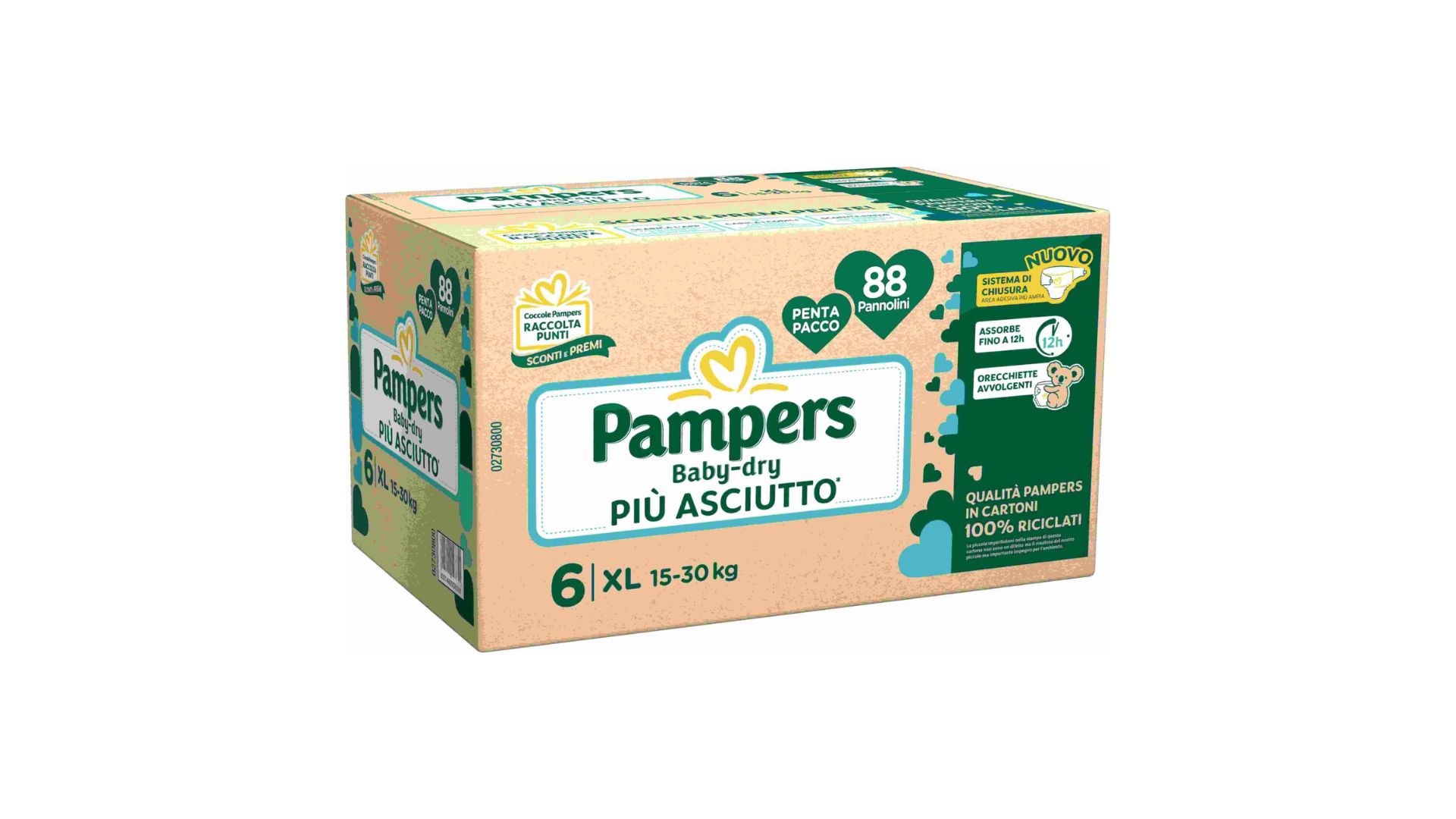 Pampers baby-dry penta xl 88 pz - Pampers