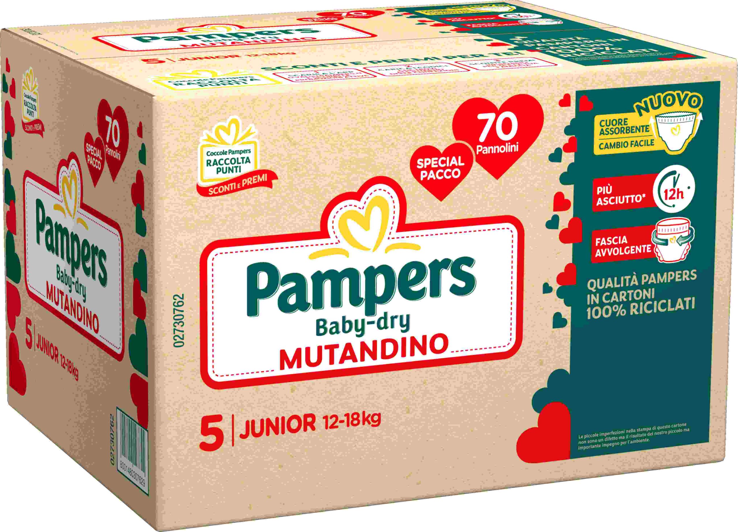 Pampers baby-dry mutandino special junior 70 pz - Pampers