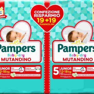 Pampers baby-dry mutandino junior 19+19 pz - Pampers