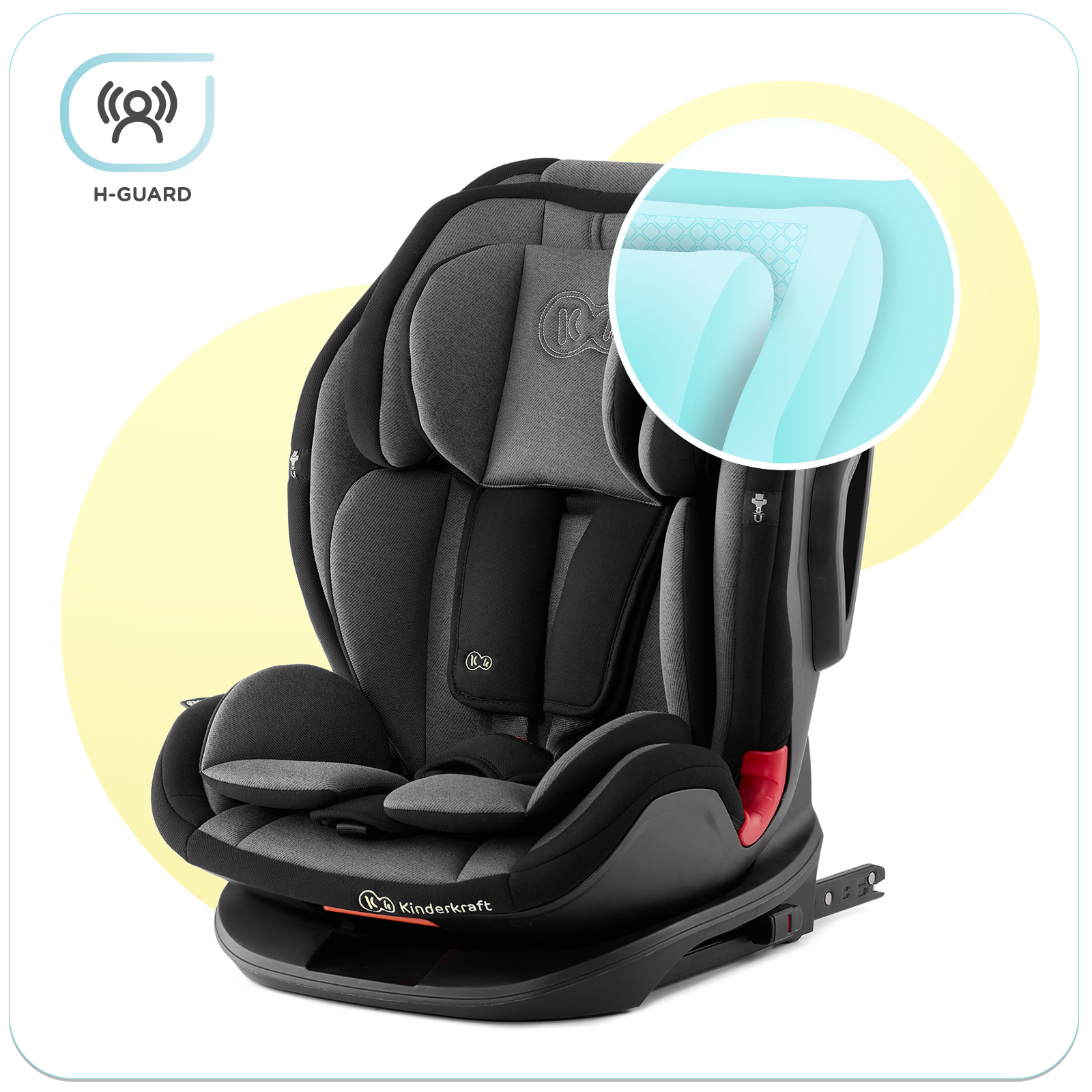 Kinderkraft - oneto 3 seggiolino auto con sistema isofix gruppo 1/2/3 - KinderKraft