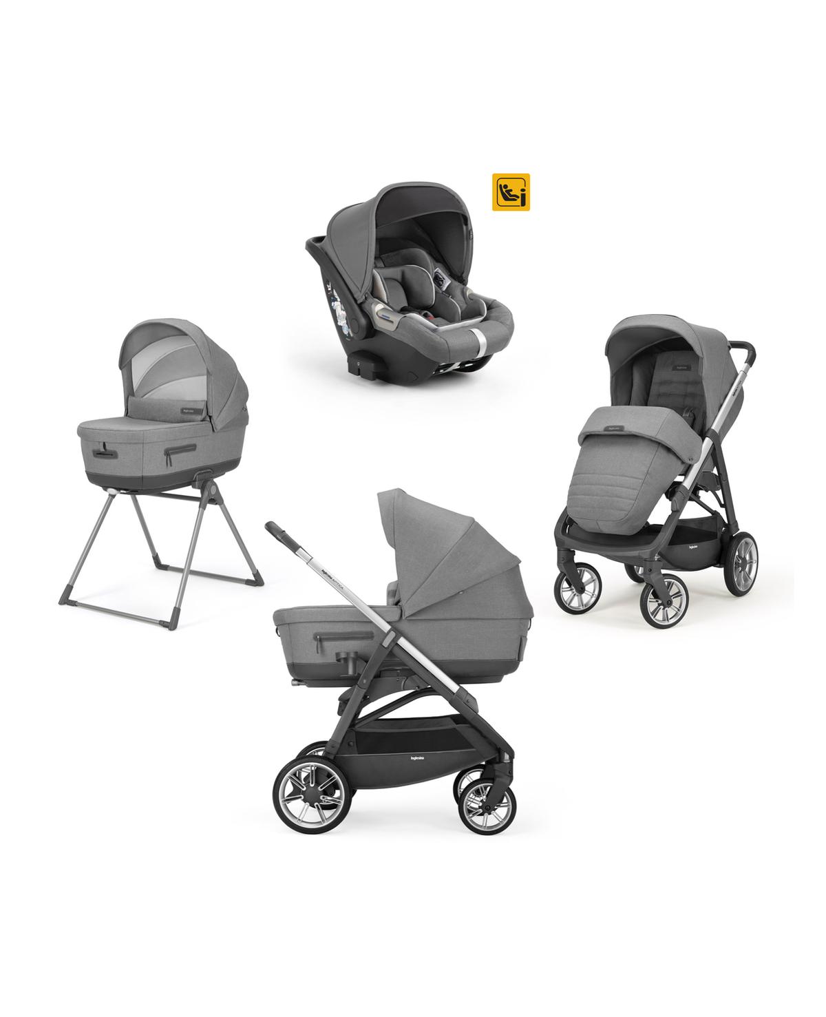 Inglesina-aptica system quattro colore kensington grey con telaio grafite e seggiolino auto darwin i-size - Inglesina