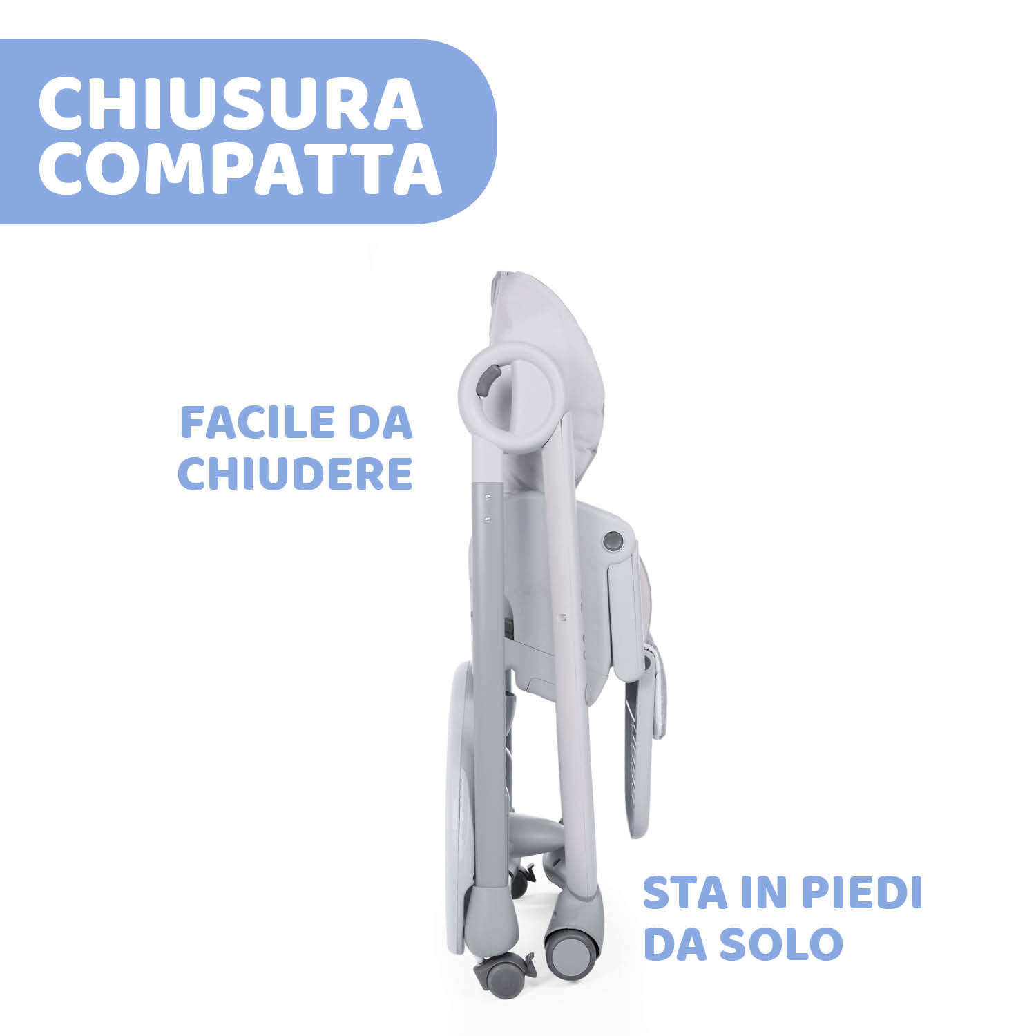 Seggiolone chicco polly2start happy silver - Chicco