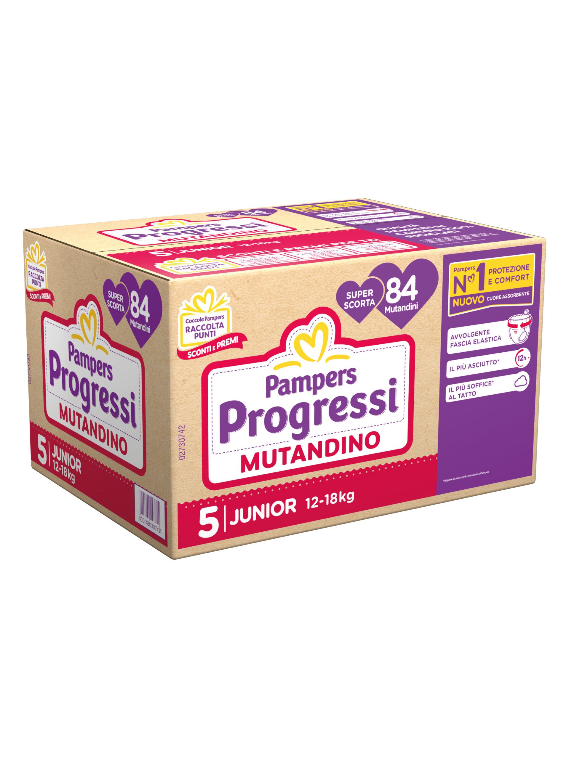 Pampers progressi mutandino junior taglia 5 pacco scorta x84 - Pampers