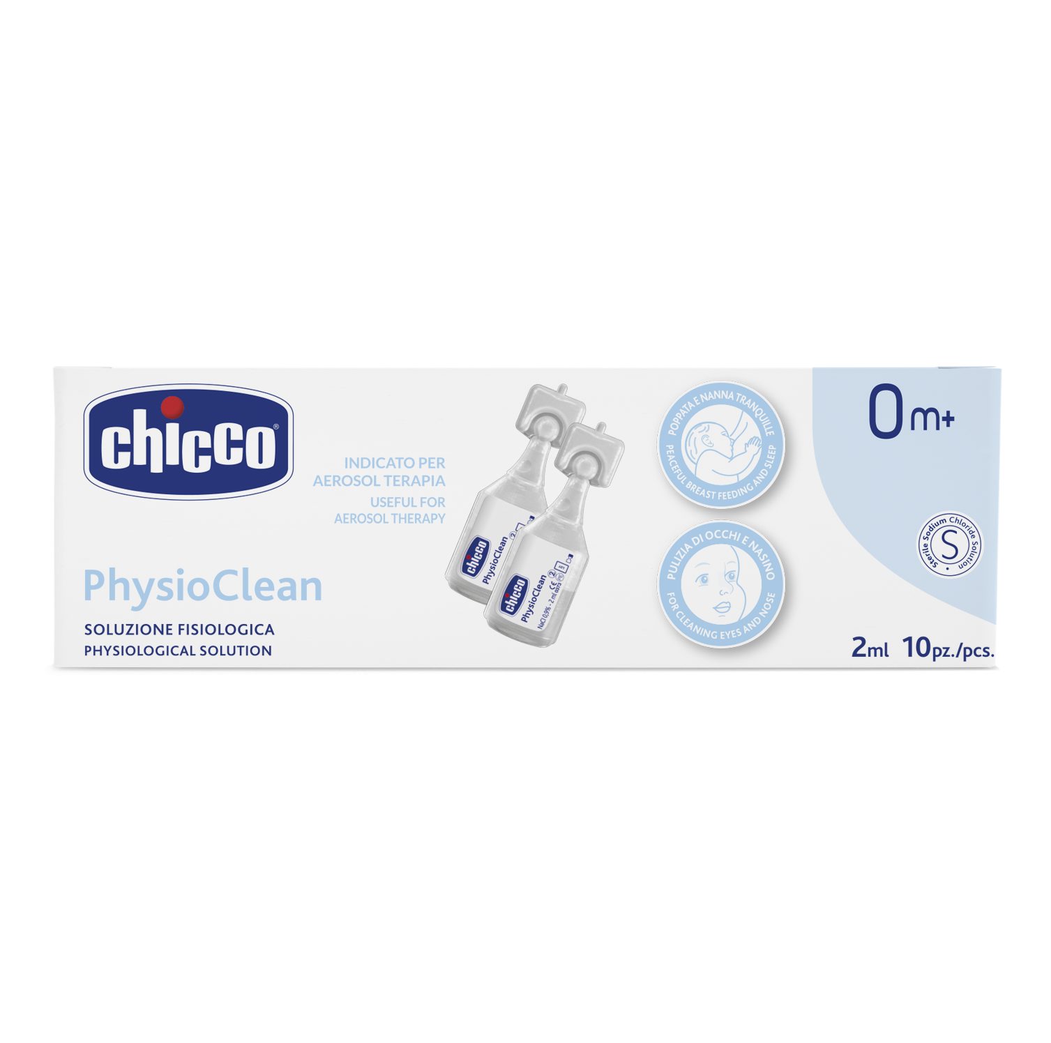 Chicco - soluzione fisiologica chicco physioclean 2 ml 10 pz - Chicco