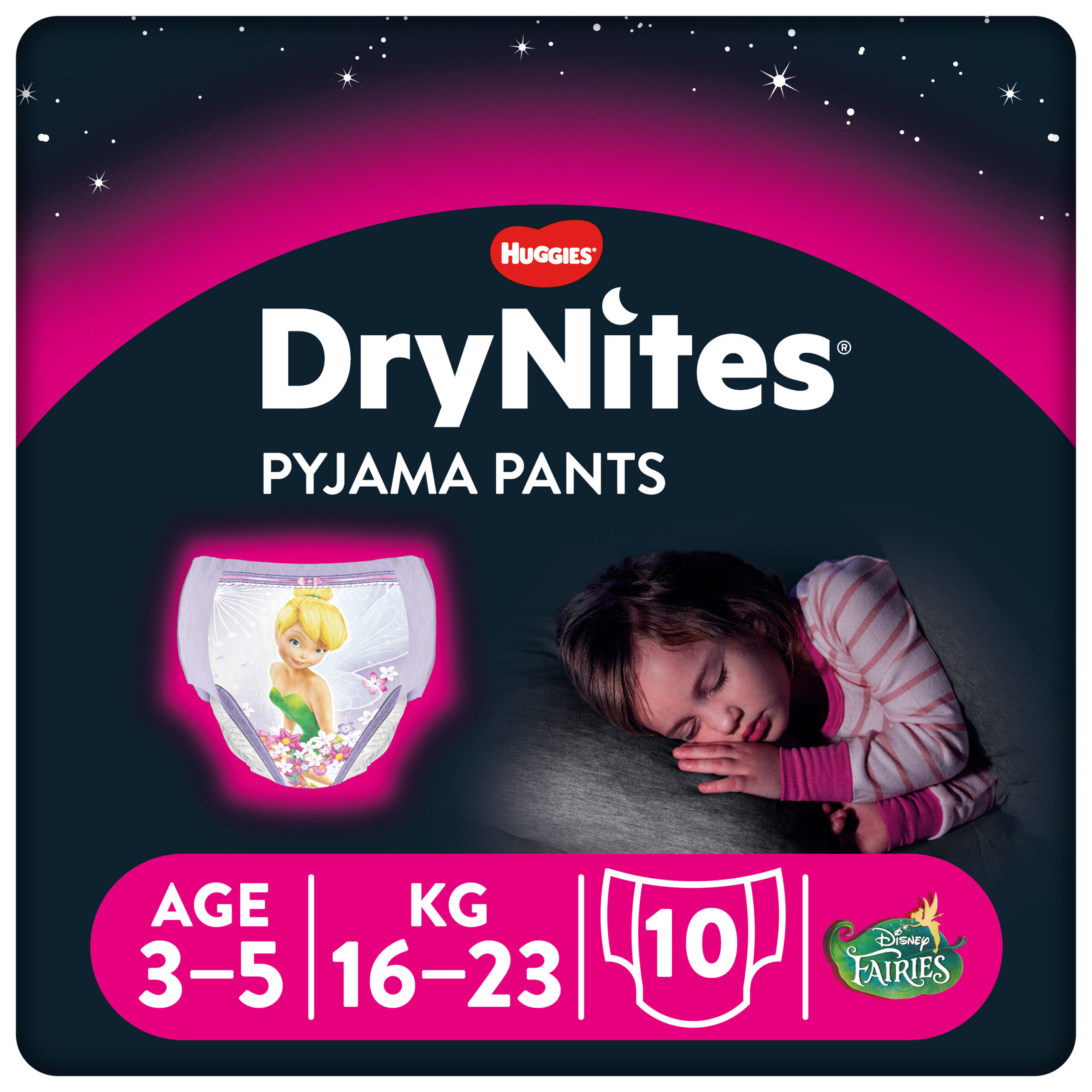 Huggies - drynites pacco singolo girl 3-5 anni (16-23 kg) tg.s - pz.10 - Huggies