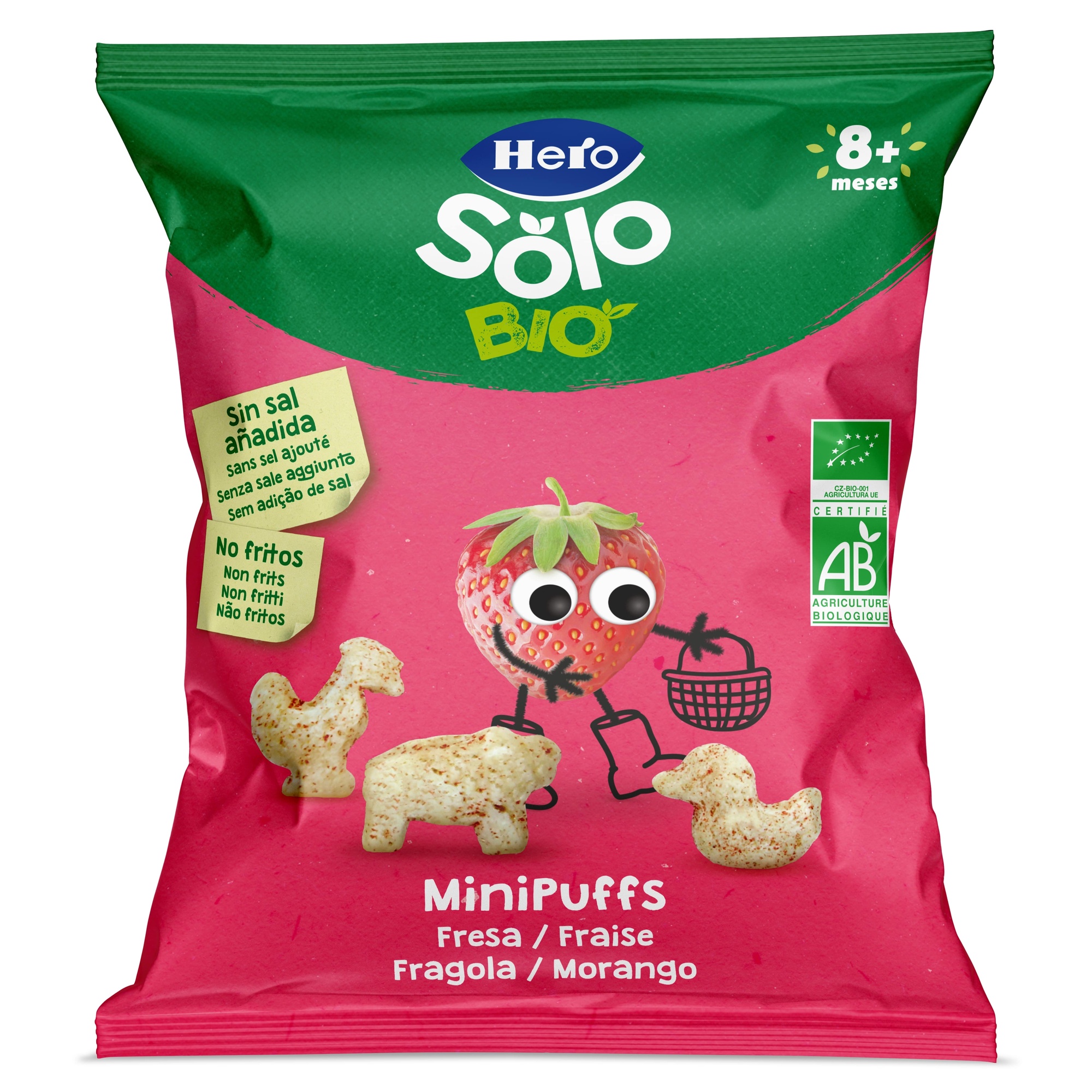 Hero solo snack mini puff fragola 18gr - 