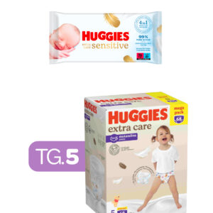 Huggies extra care mutandina mega pack tg. 5 + huggies -extra care huggies salviette  56 - 