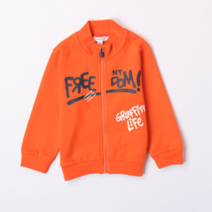 Dodipetto-basic cardigan felpa arancio - DODIPETTO-BASIC