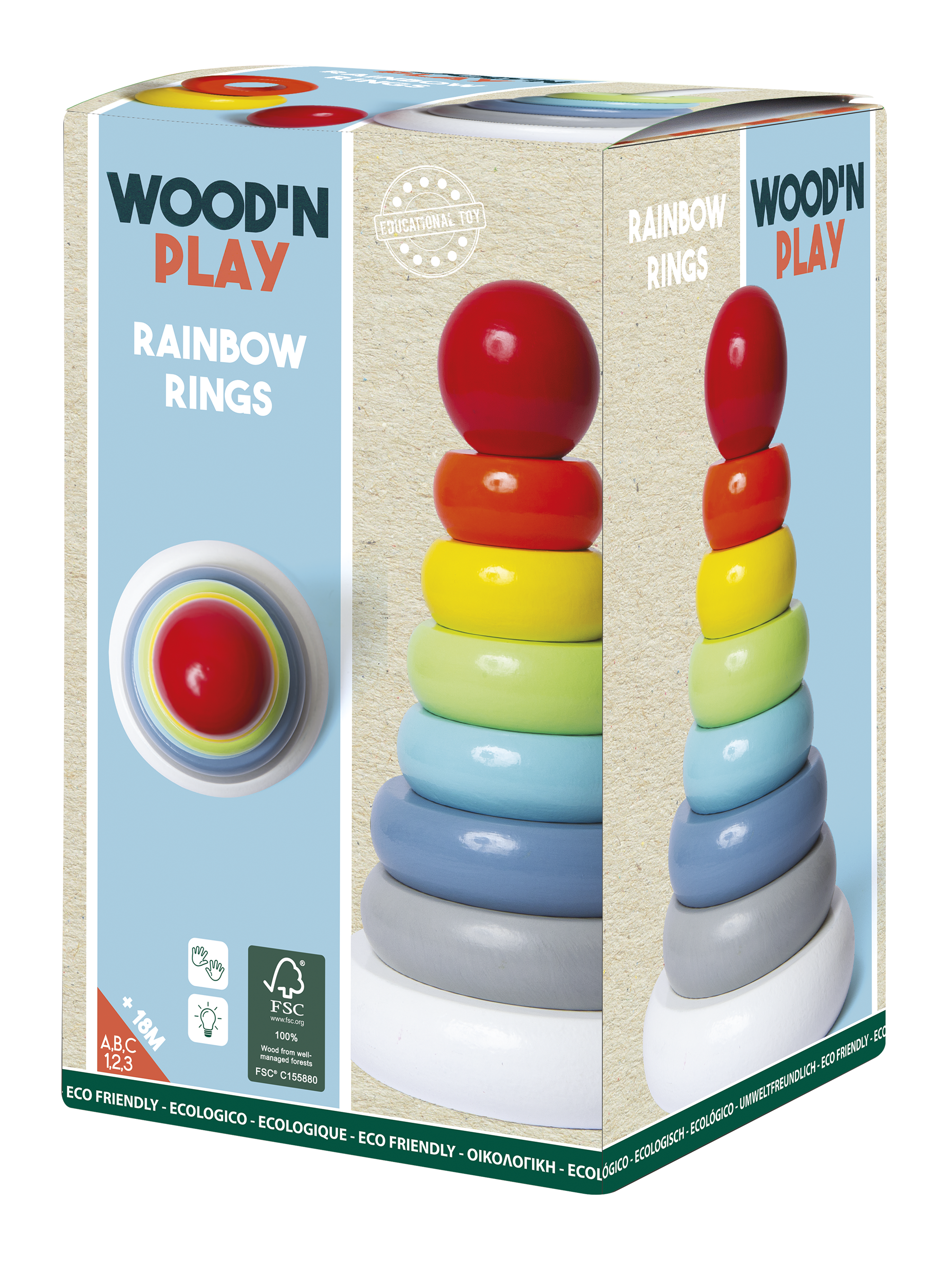 Torre arcobaleno - giochi colorati e empatia - WOOD 'N' PLAY