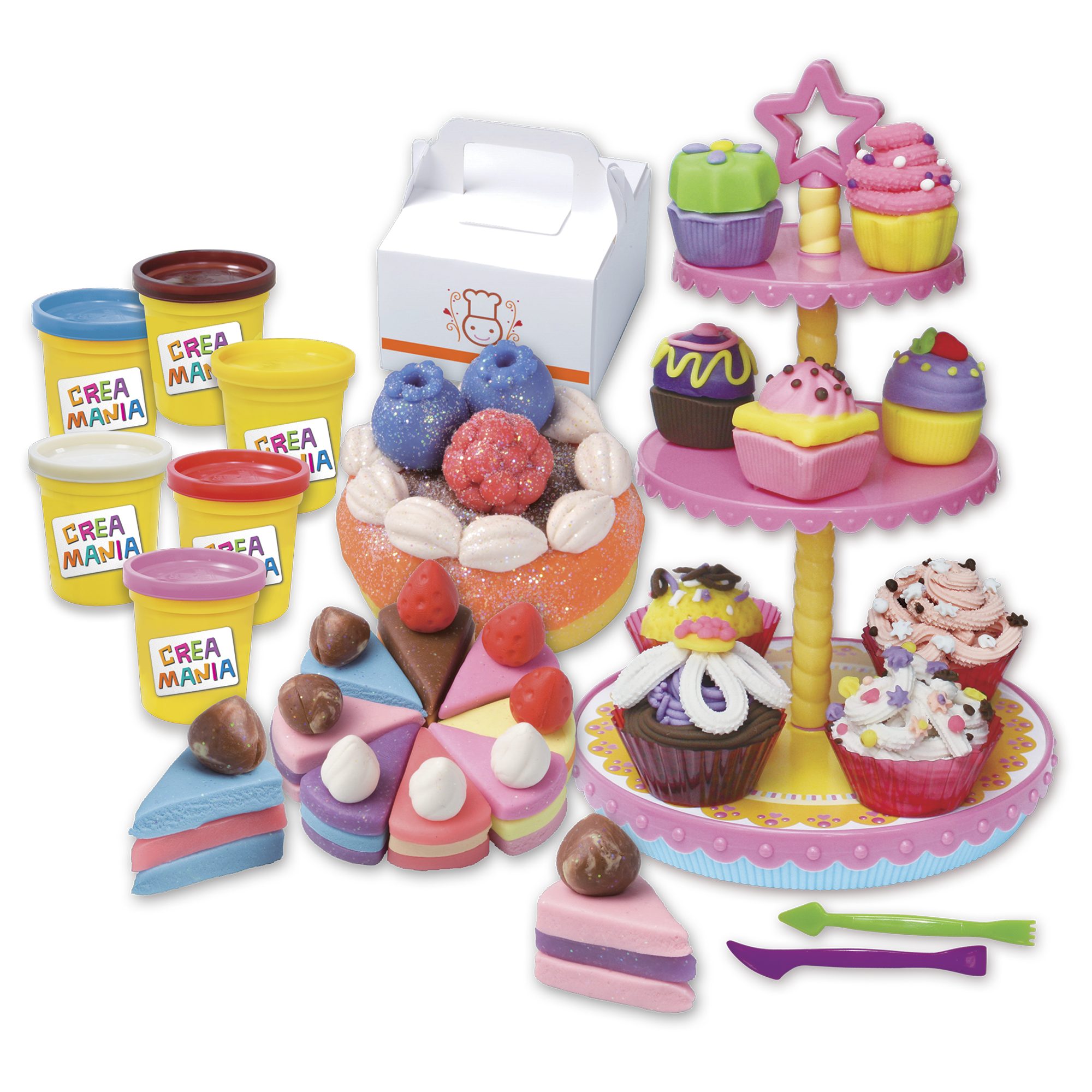 Cupcake set - pasta da modellare - crea dolci fantasie - Creamania