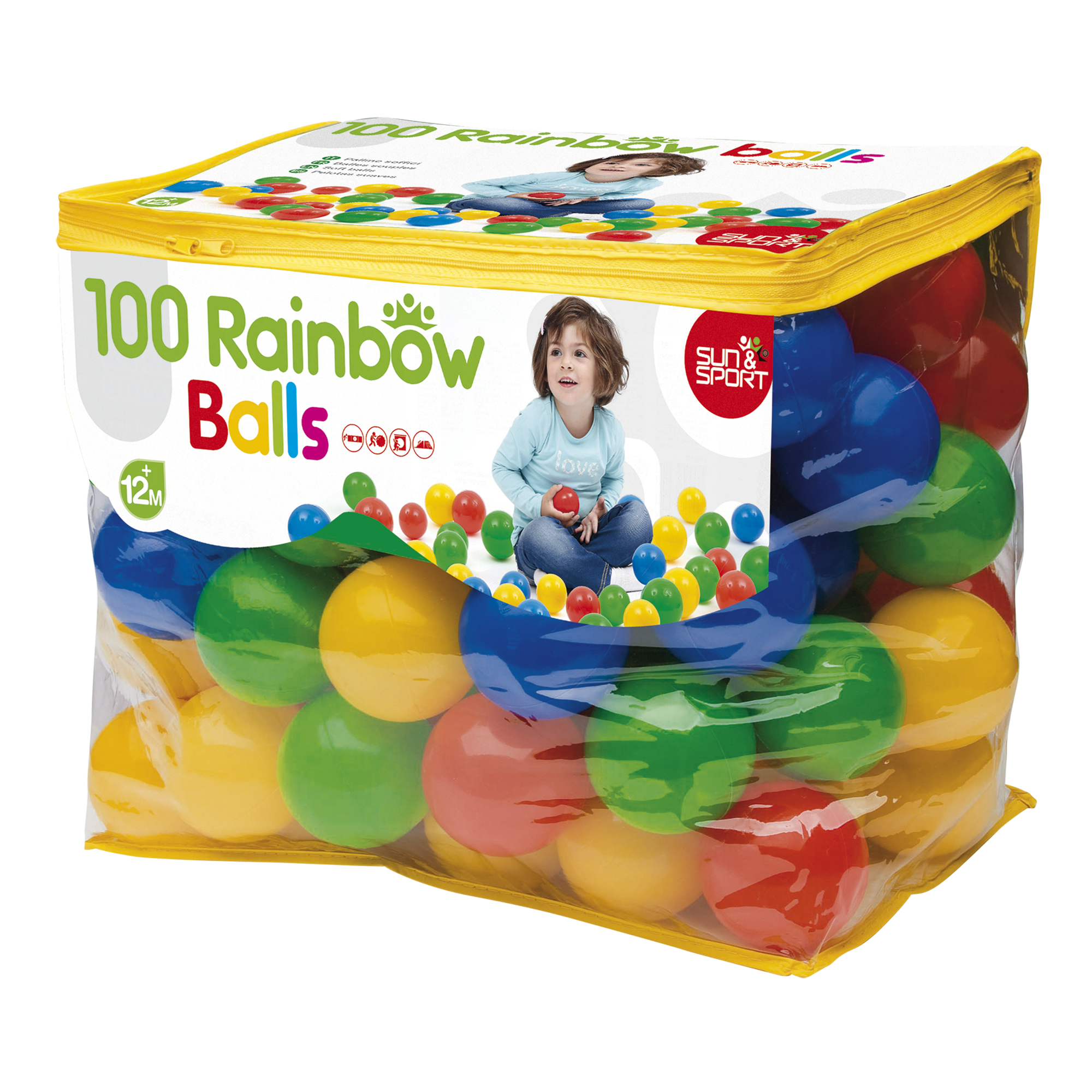 Sacca 100 palline - gioco di conteggio e colori - SUN&SPORT