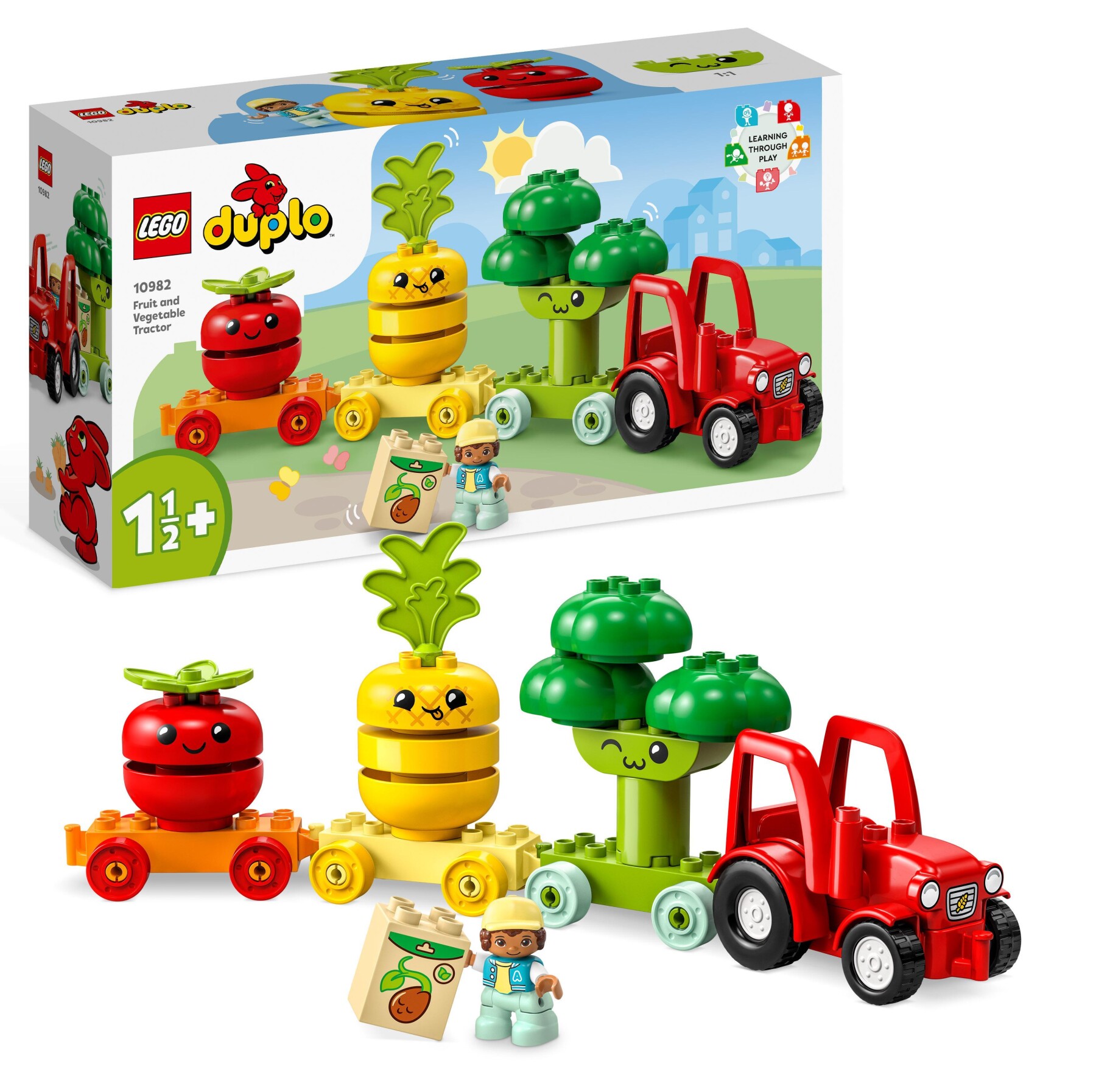 Lego duplo my first 10982 il trattore di frutta e verdura - impilabile educativo - LEGO DUPLO