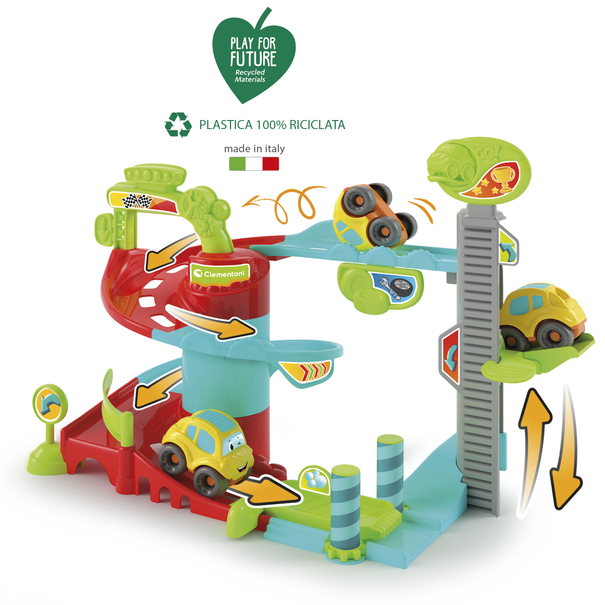Baby clementoni - fun garage - baby track - giocattolo interattivo - Baby Clementoni