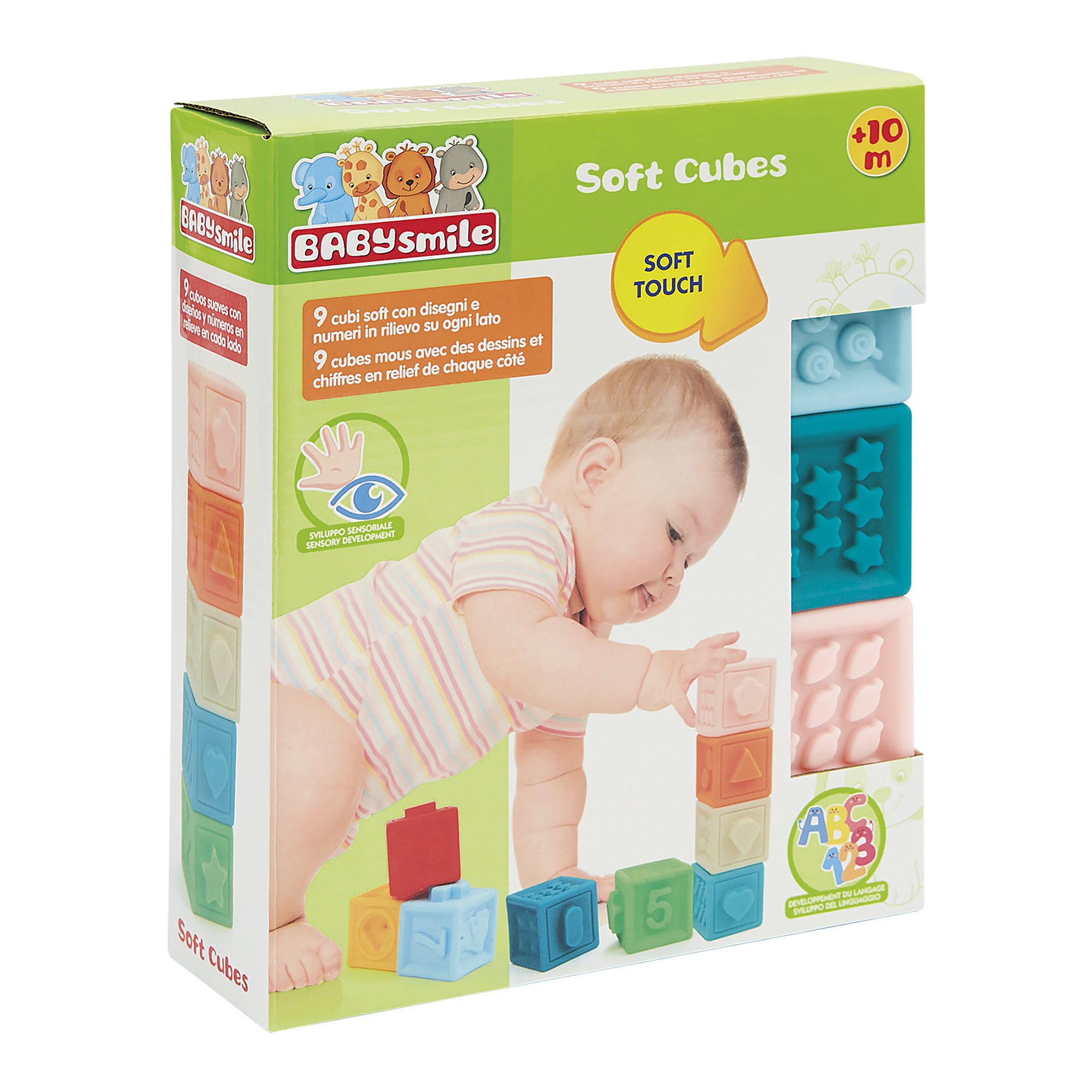 Cubi sensoriali soft - gioco tattile per bambini - Baby Smile