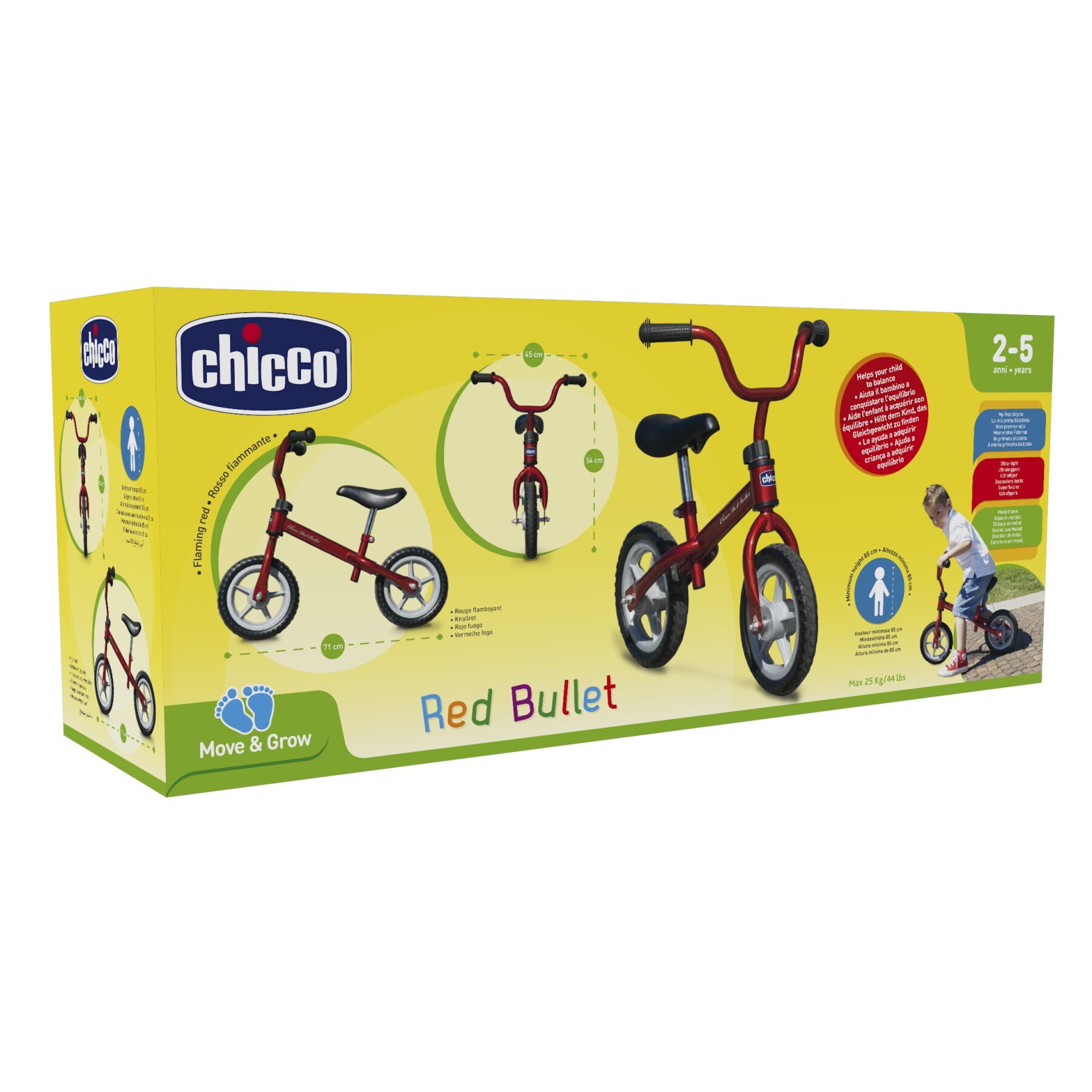 Prima bicicletta red bullet - corsa e crescita per bambini - Chicco