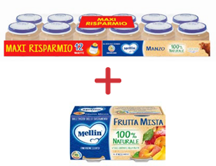 Bundle omogeneizzato di carne 12x80gr + omogeneizzato di frutta 2x100gr - 