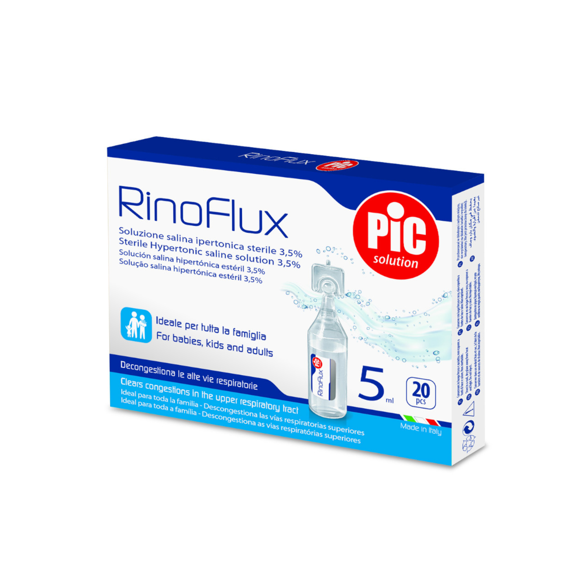 Rinoflux soluzione ipertonica nasale 20 fiale 5 ml - pic - PIC