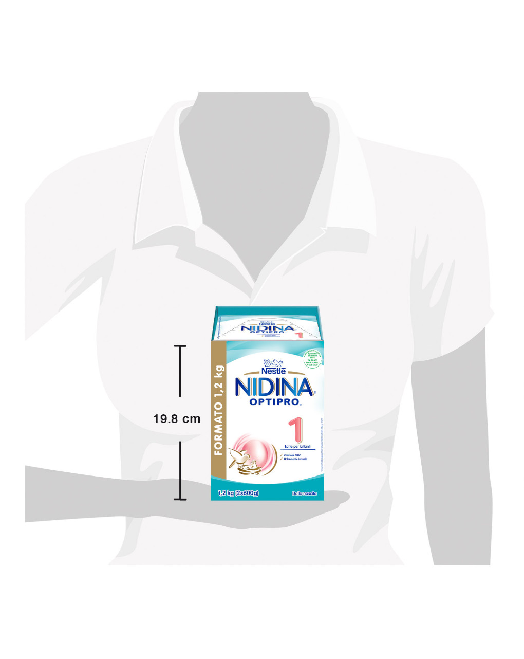 Nestlé nidina optipro 1 dalla nascita latte in polvere - 1.2 kg (2x600g) -  Bimbostore