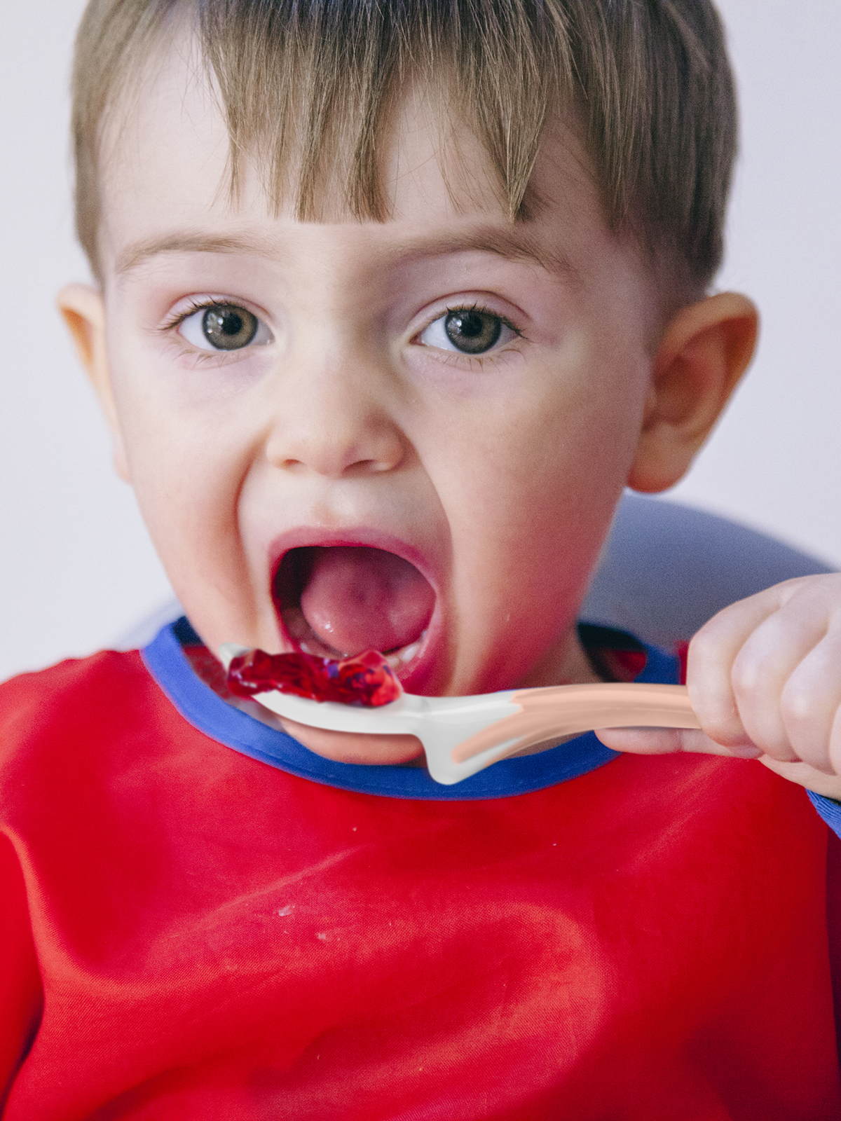 Nuvita set 2 cucchiai in silicone english rose - easyeating 8480 - Nuvita