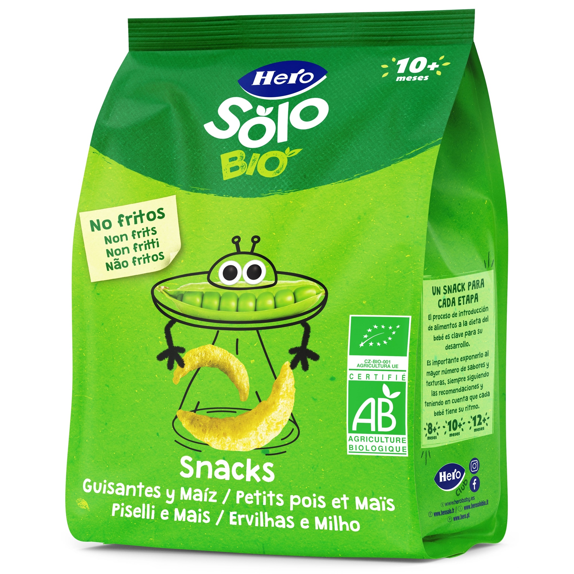 Snacks piselli mais 40 gr biologico - hero solo - Hero