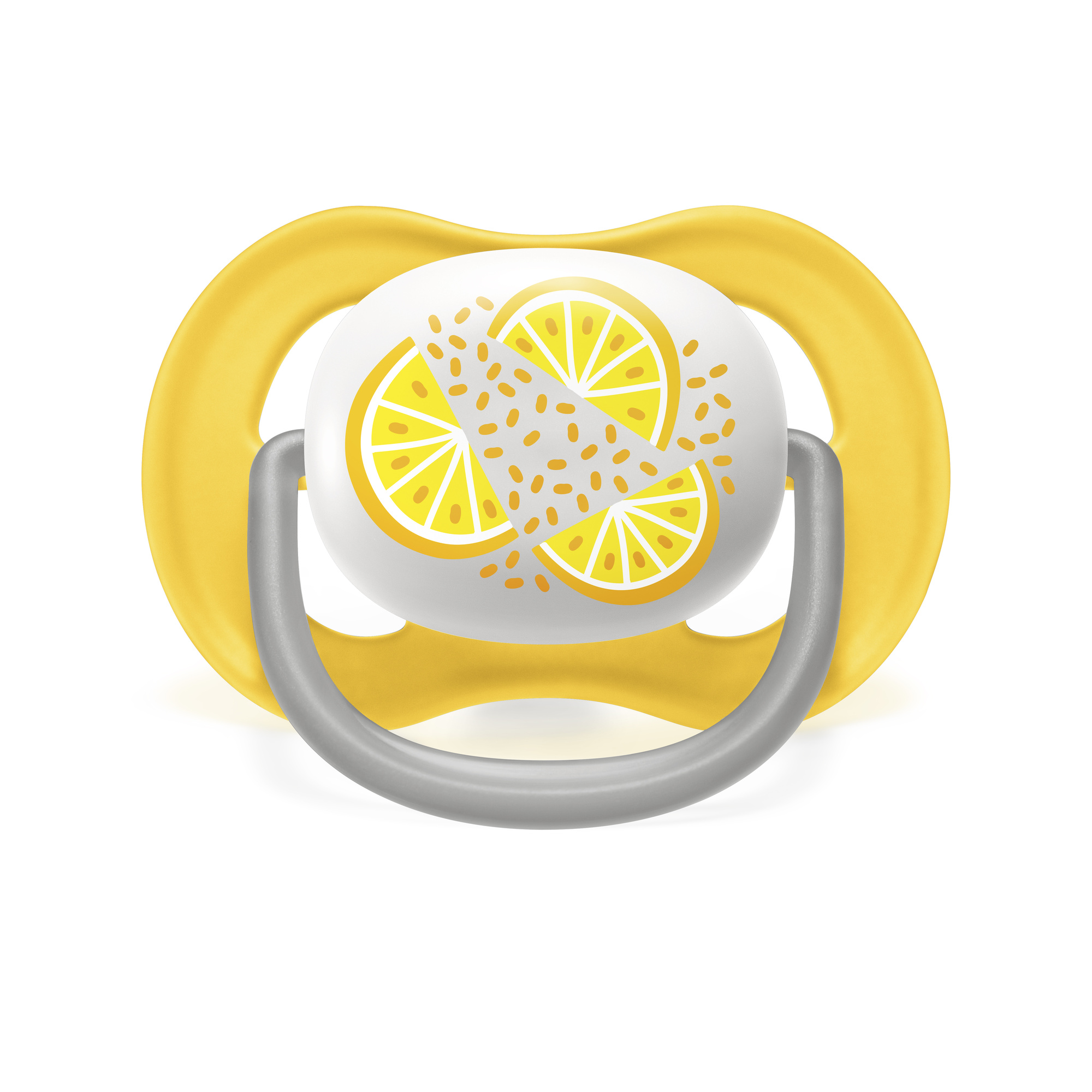2 ciucci ultra air collection 6-18 mesi decorazione limone/arancia - philips avent - Avent