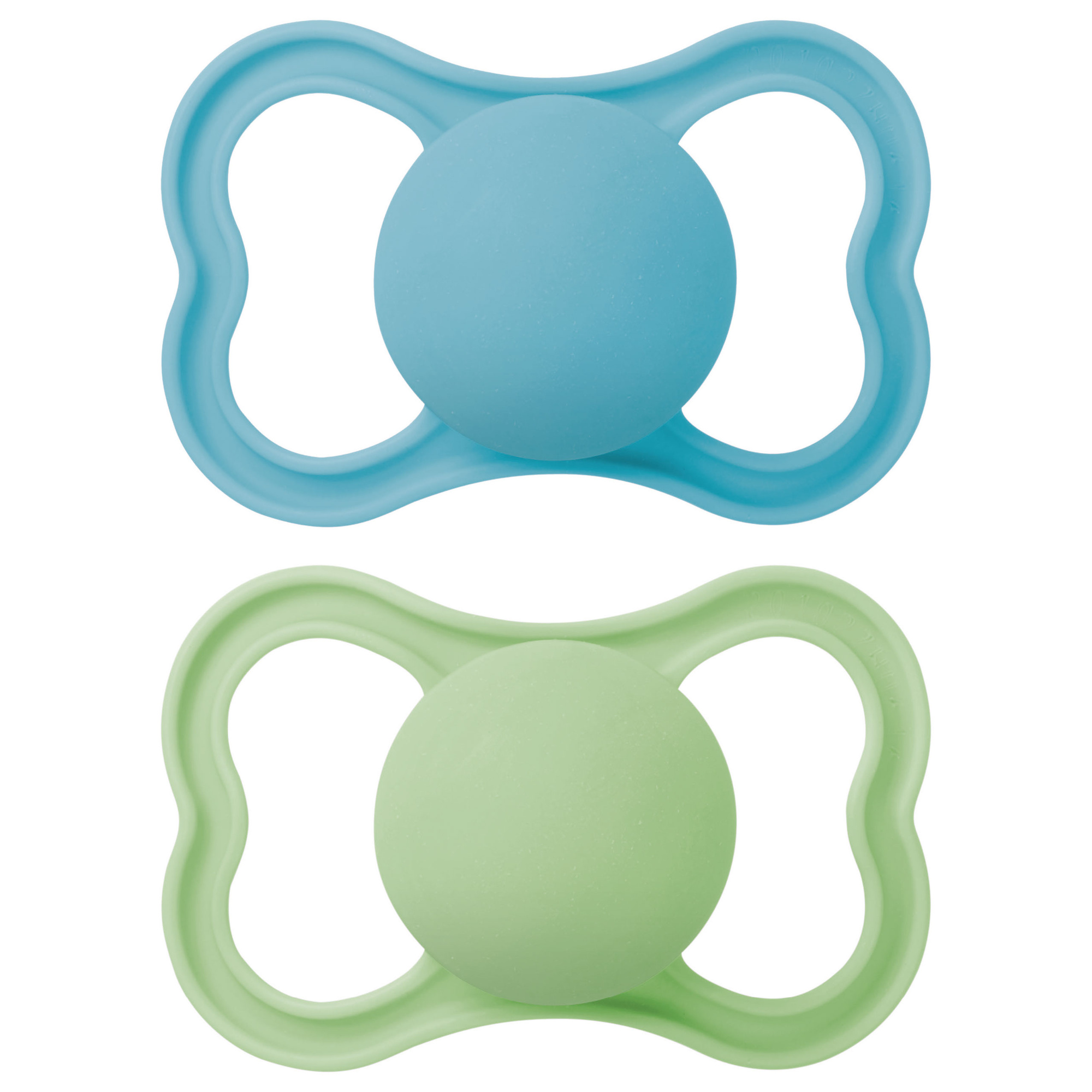 Succhietti air 6+ caucciù bio-circolare conf. doppia verde/blu - mam - MAM