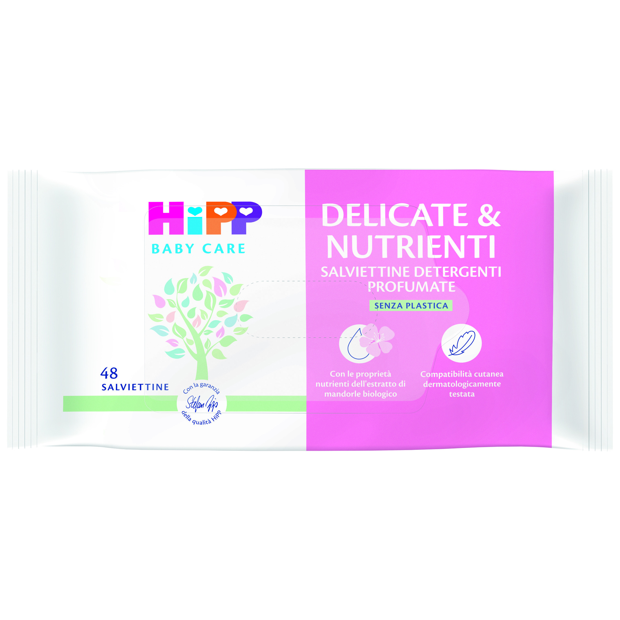 Salviettine delicate &amp; nutrienti 48 pezzi - hipp - 