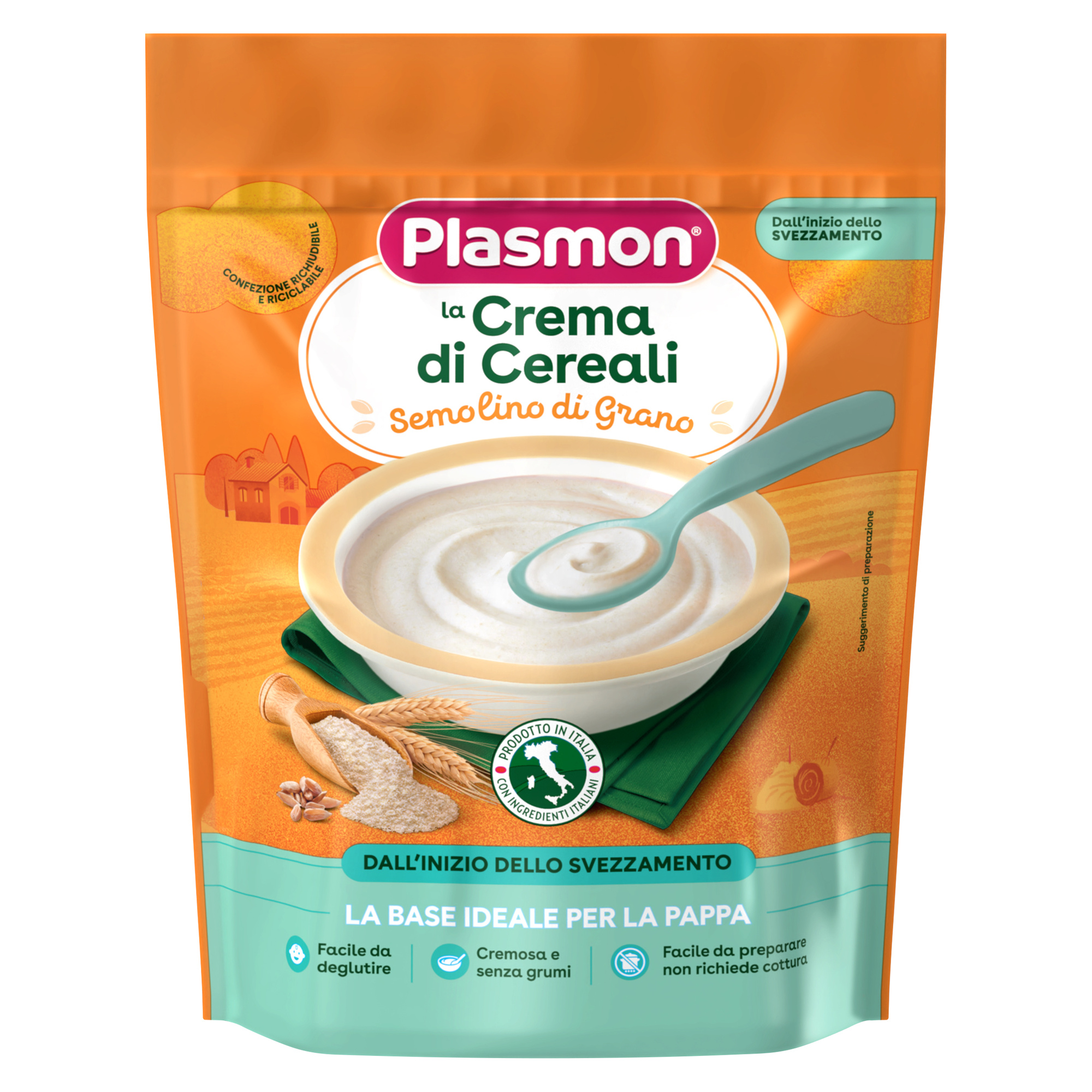 Crema di cereali semolino di grano 200gr - plasmon - PLASMON