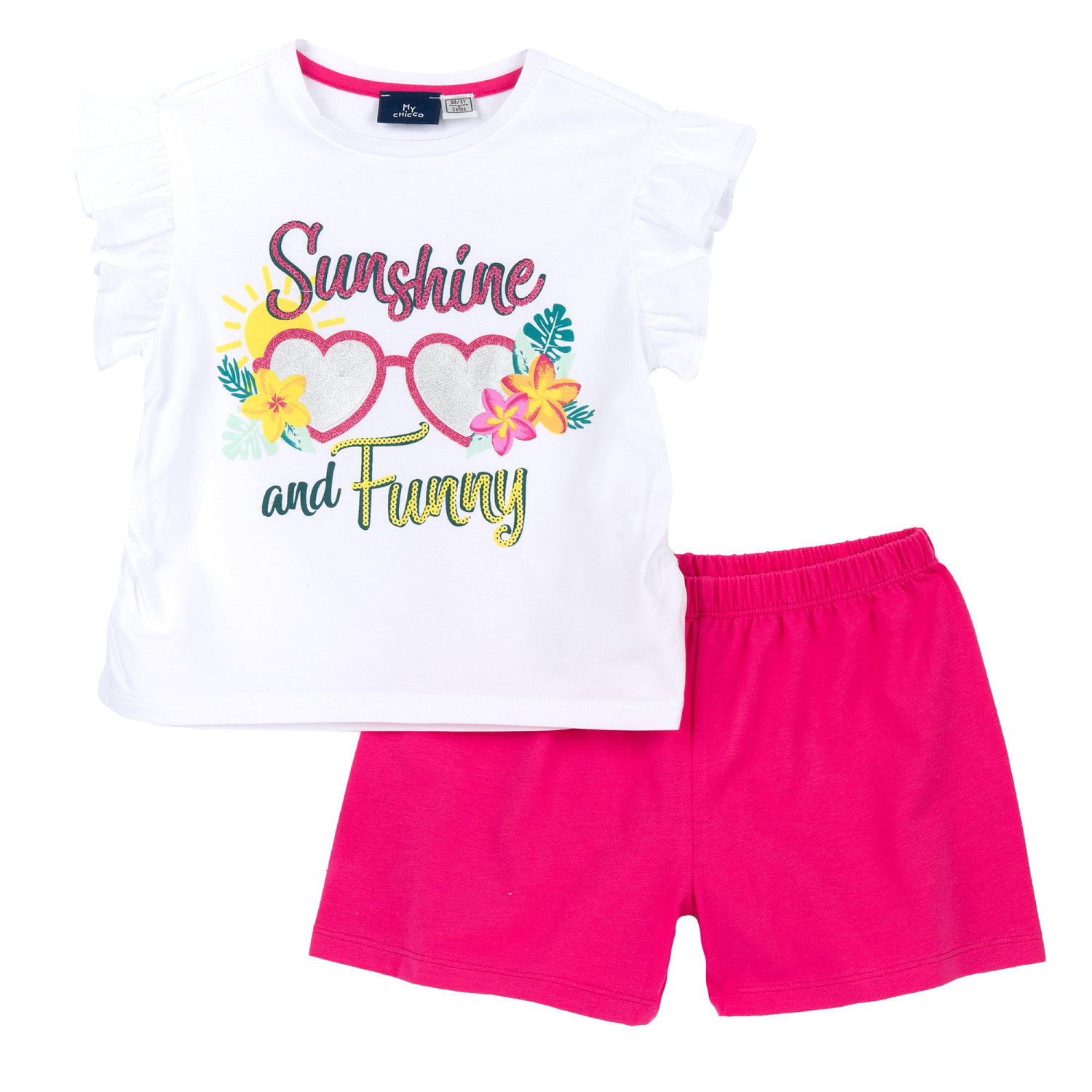 Chicco Pantaloncini Bimba In Flanella - Shorts Con Stampa Check Rosso, Vita Elastica E Taglio Classico