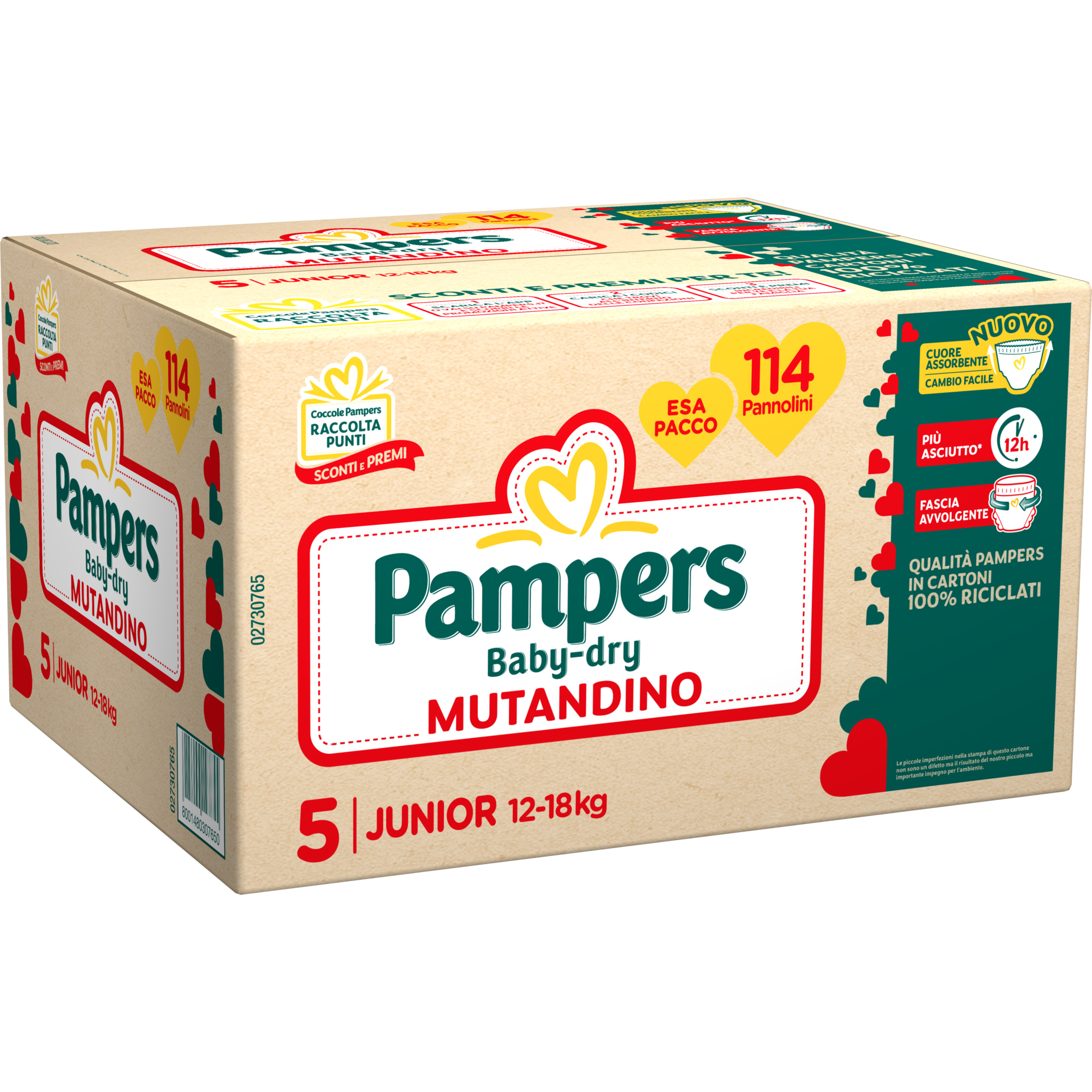 Pampers - esa pack babydry mutandino junior 114 pz - Pampers