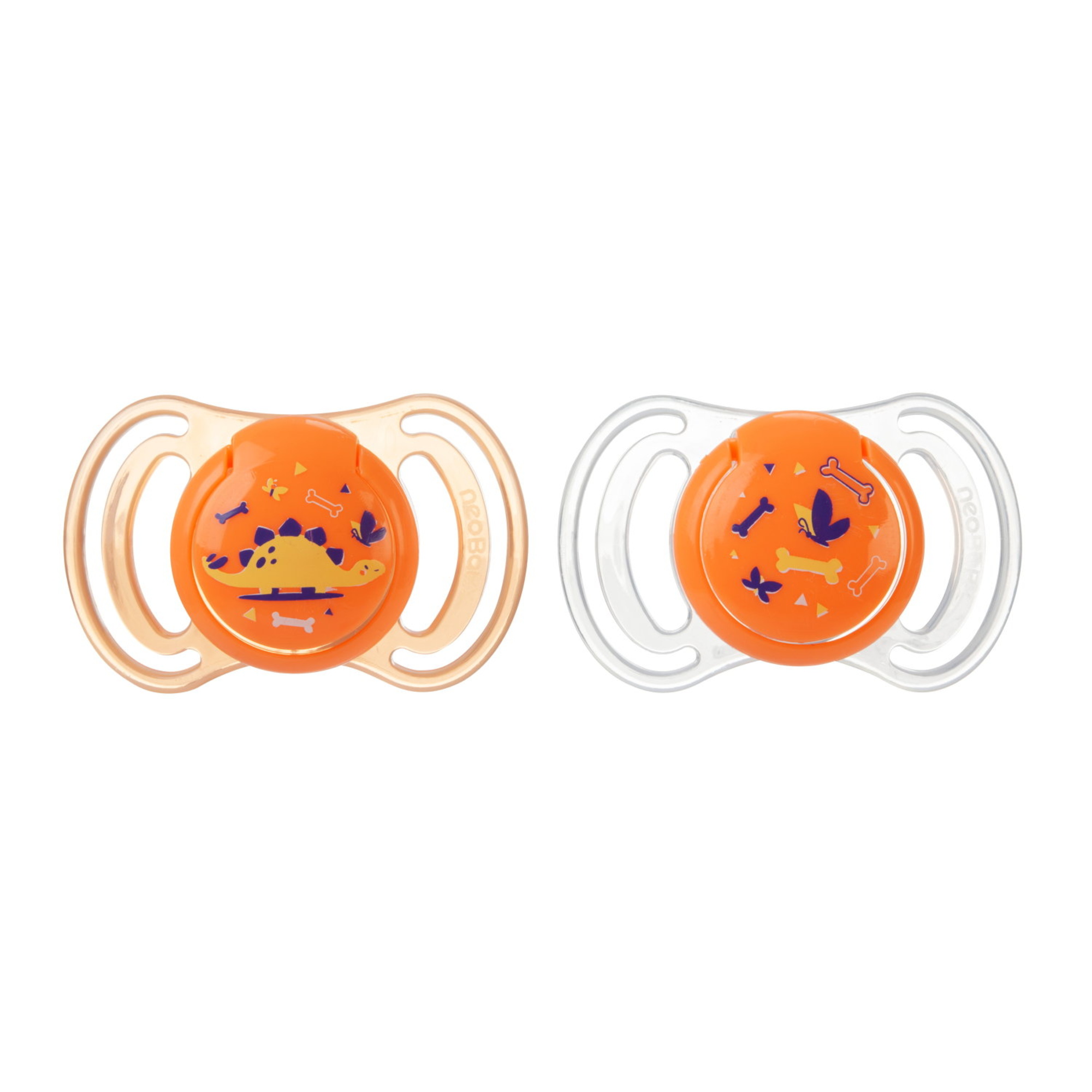 Neobaby  succhietto anatomico silicone medio 6m+ arancione 2pz - NEO BABY