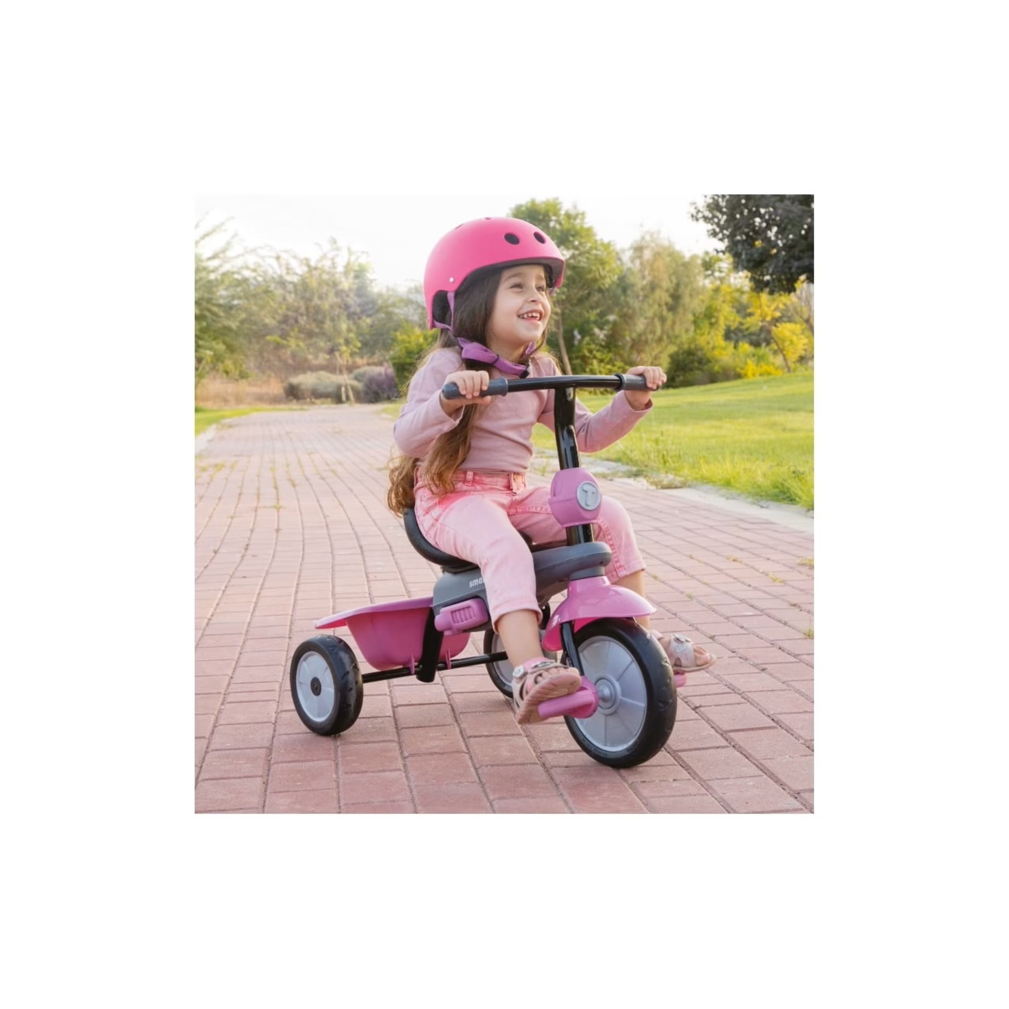 Triciclo 4 in 1 vanilla rosa - smart trike - Baby Smile Original